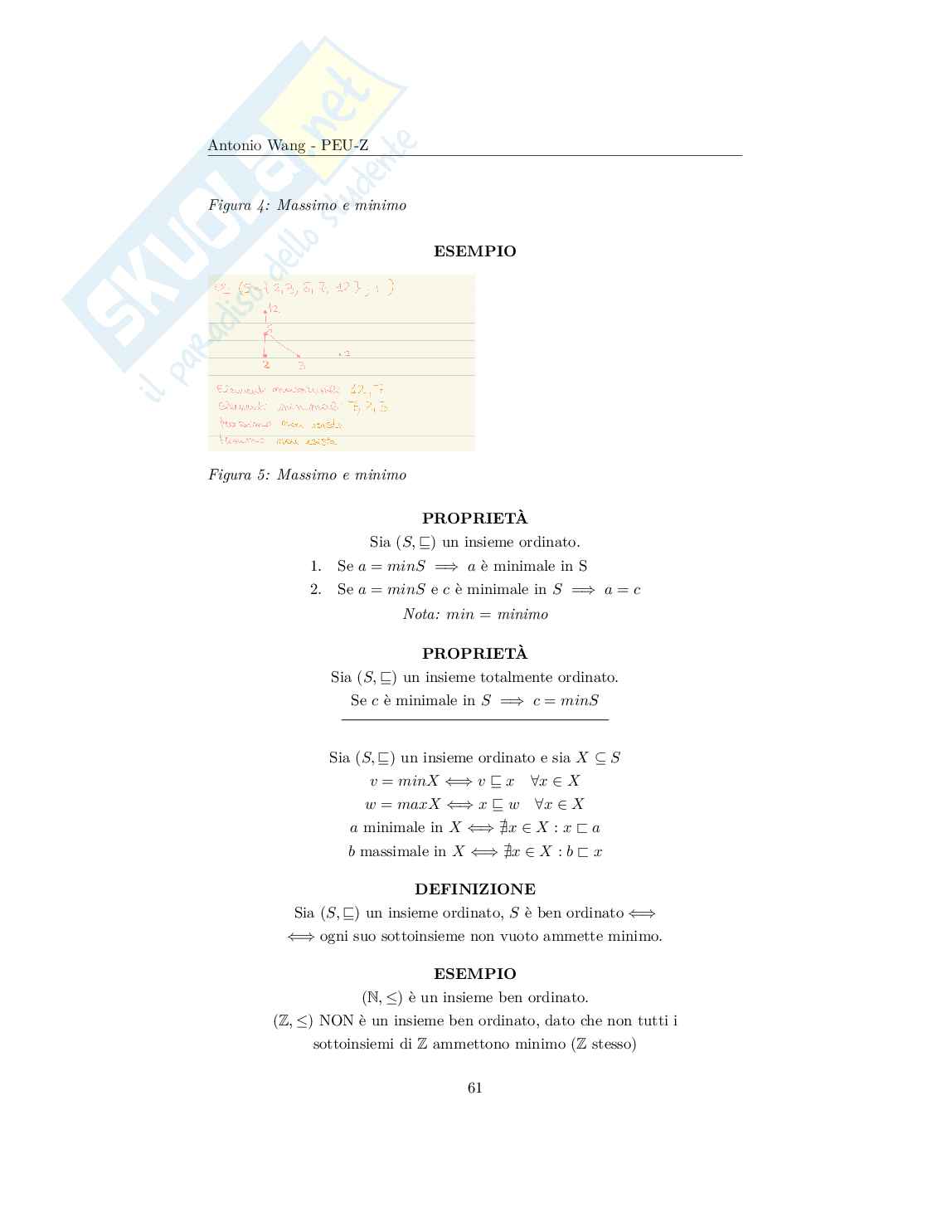 Appunti Matematica discreta – Informatica (Insiemi, funzioni, algebra) Pag. 61
