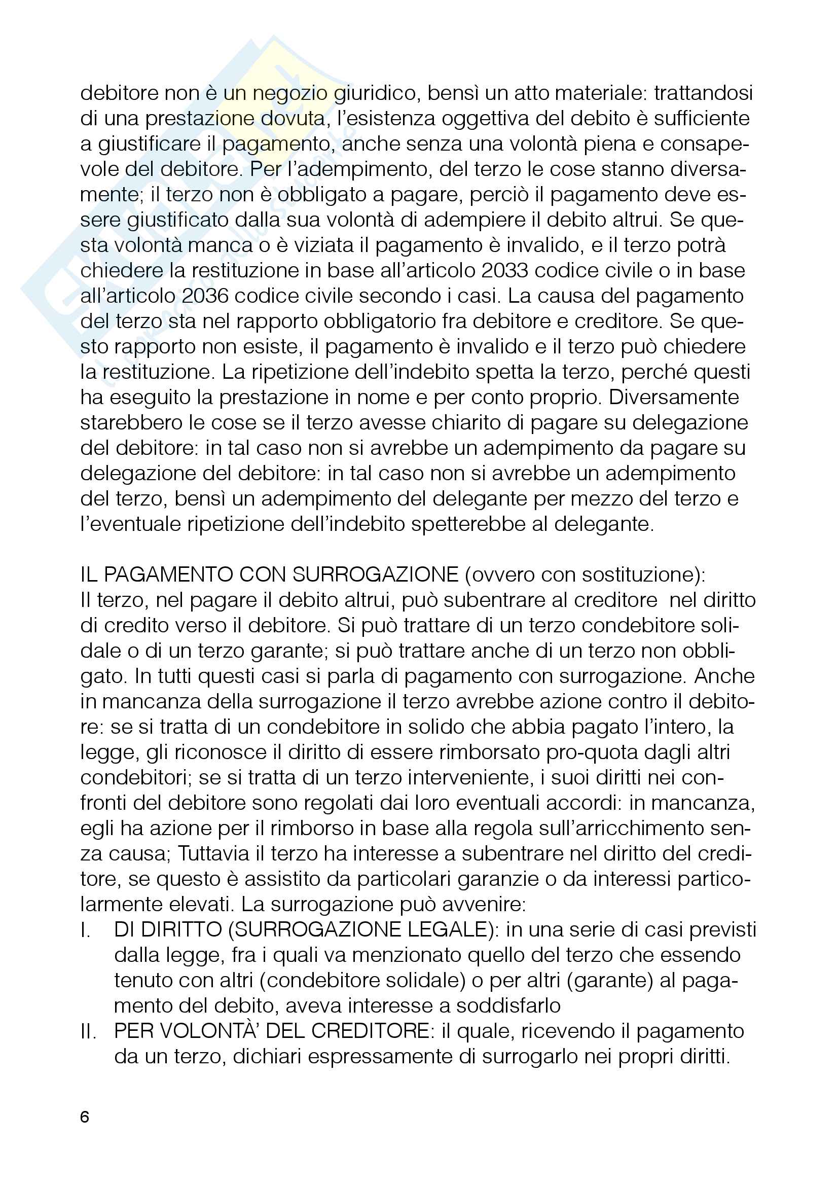 Diritto Privato Le obbligazioni Pag. 6