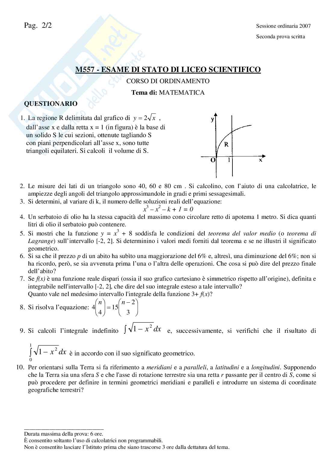 2007 - Liceo scientifico di ordinamento Pag. 2