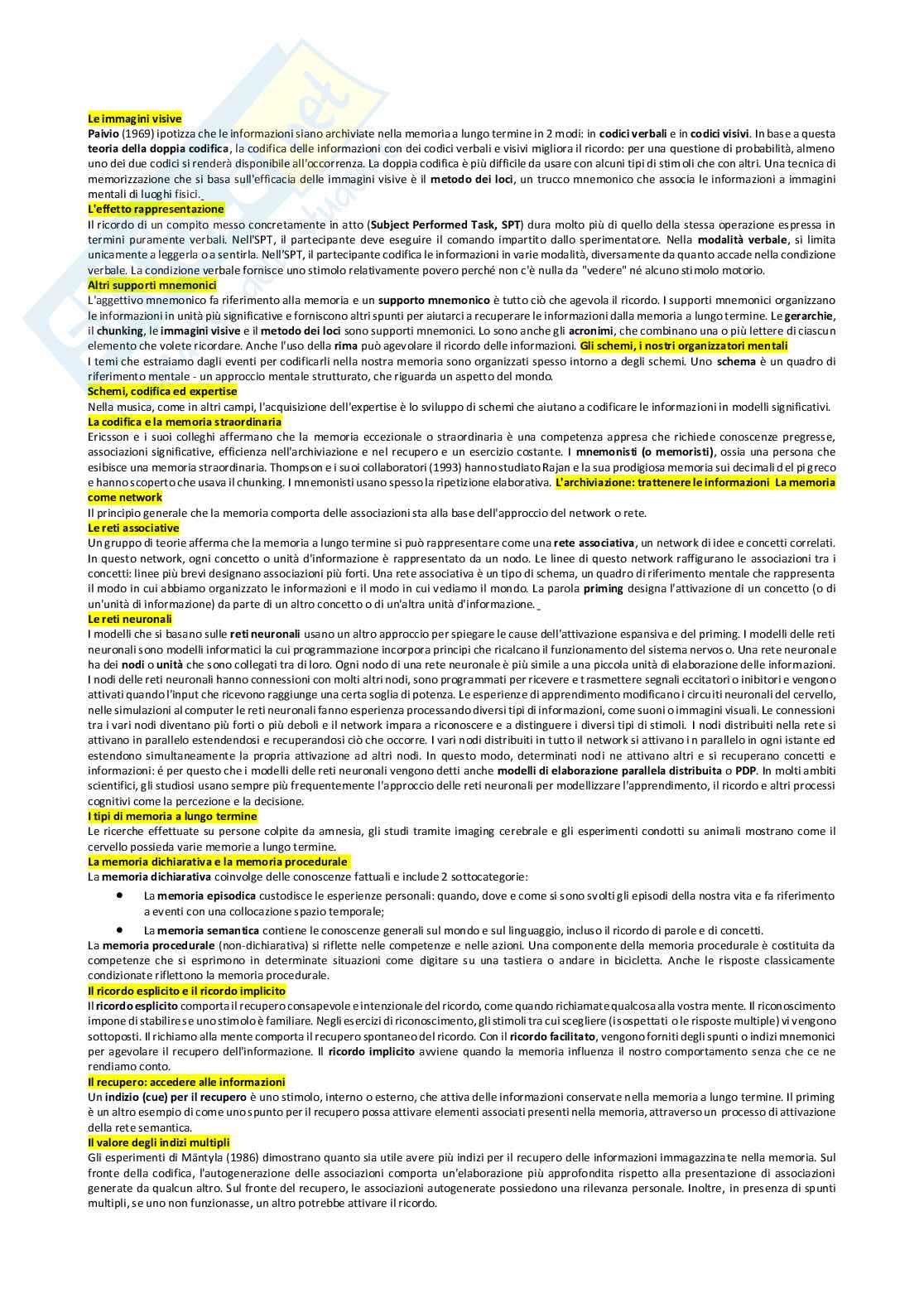 Riassunto esame Psicologia generale , Prof. Pirrone Concetta, libro consigliato Psicologia generale: capire la mente osservando il comportamento , Hilton, Bremner, Vliek, Sutherland, Passer, Smith Pag. 36