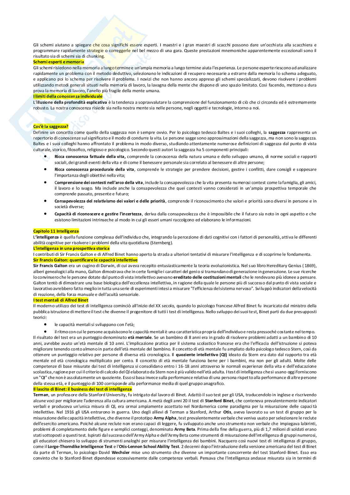 Riassunto esame Psicologia generale , Prof. Pirrone Concetta, libro consigliato Psicologia generale: capire la mente osservando il comportamento , Hilton, Bremner, Vliek, Sutherland, Passer, Smith Pag. 46