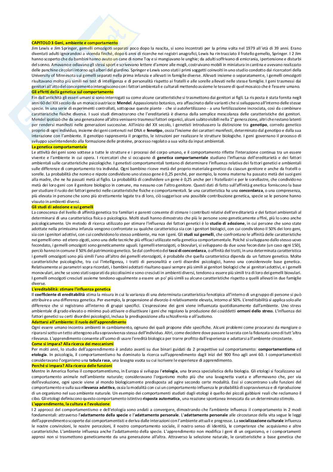 Riassunto esame Psicologia generale , Prof. Pirrone Concetta, libro consigliato Psicologia generale: capire la mente osservando il comportamento , Hilton, Bremner, Vliek, Sutherland, Passer, Smith Pag. 6