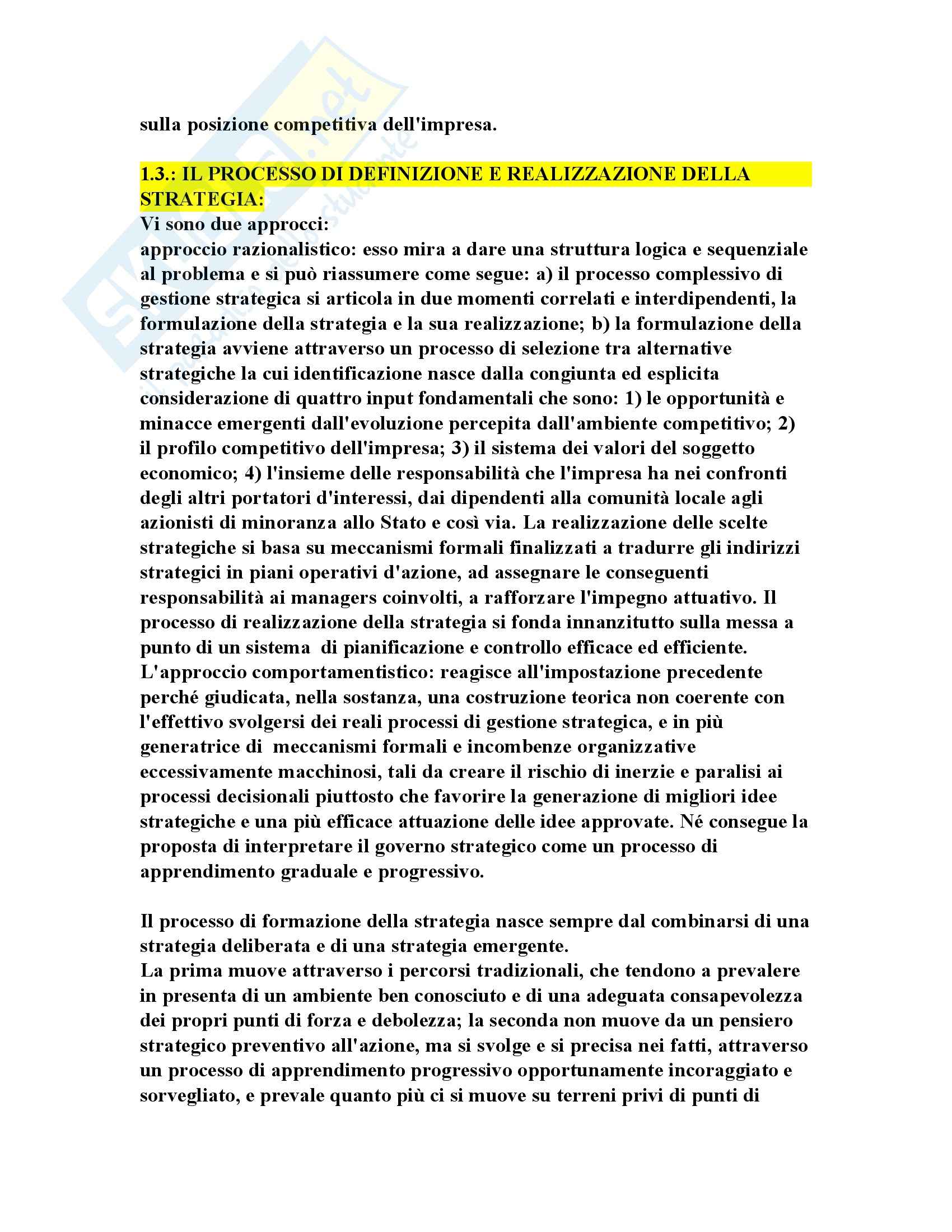 Riassunto esame Economia, prof. Donna, libro consigliato Valutazione economica delle strategie d'impresa Pag. 2