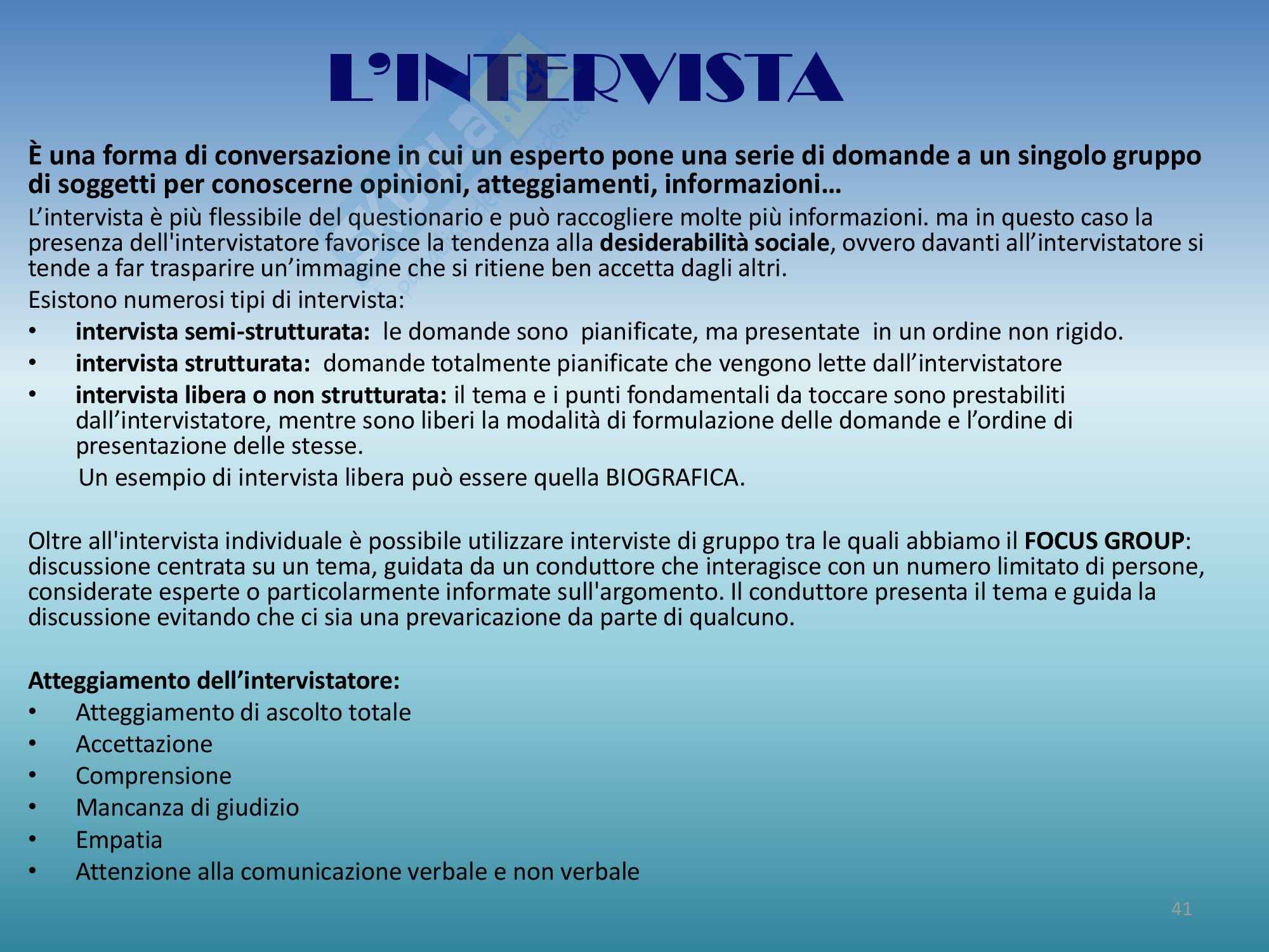 Riassunto esame Progettazione, Prof Luppi, libro consigliato Progettare la ricerca empirica in educazione ,Coggi, Ricchiardi Pag. 41