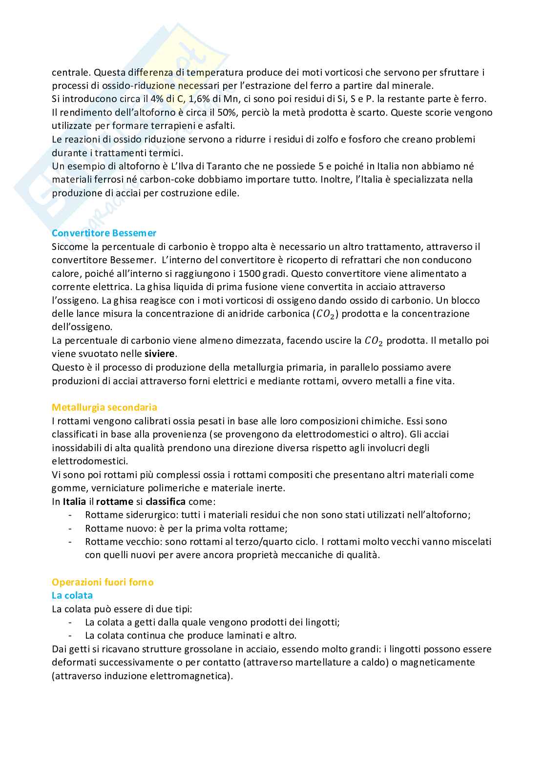 Appunti completi e precisi corso di Metallurgia Pag. 2