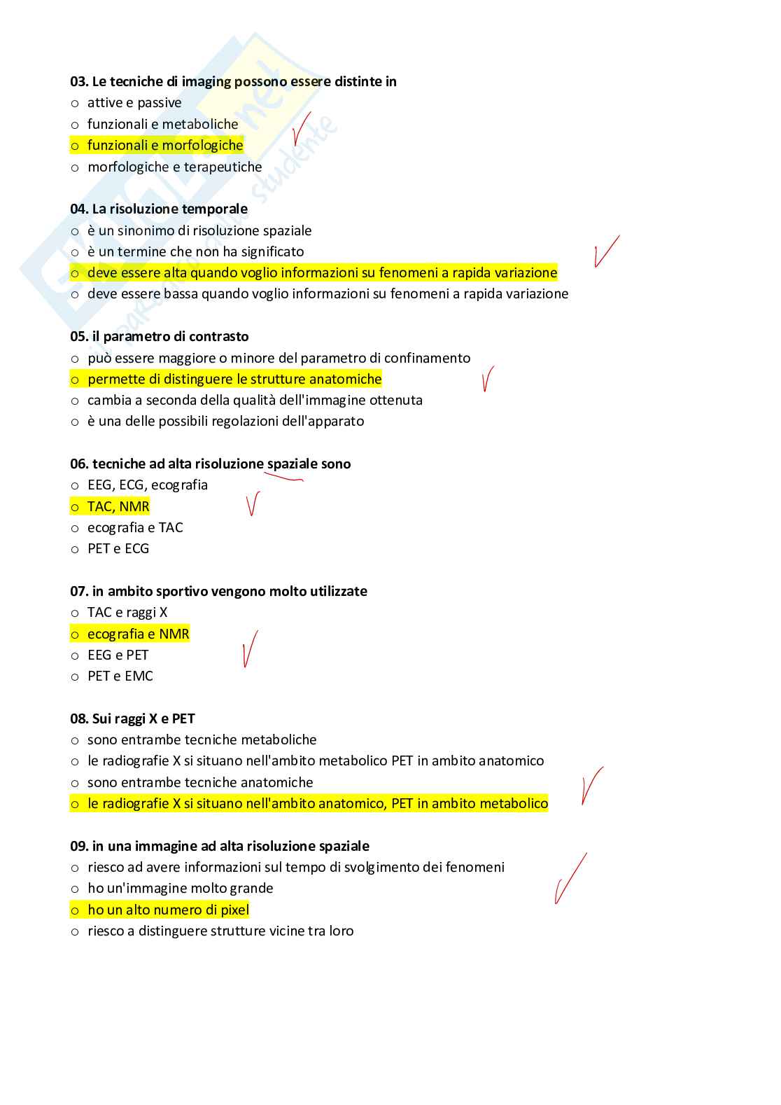 Paniere nuovo di Fisica medica Pag. 41