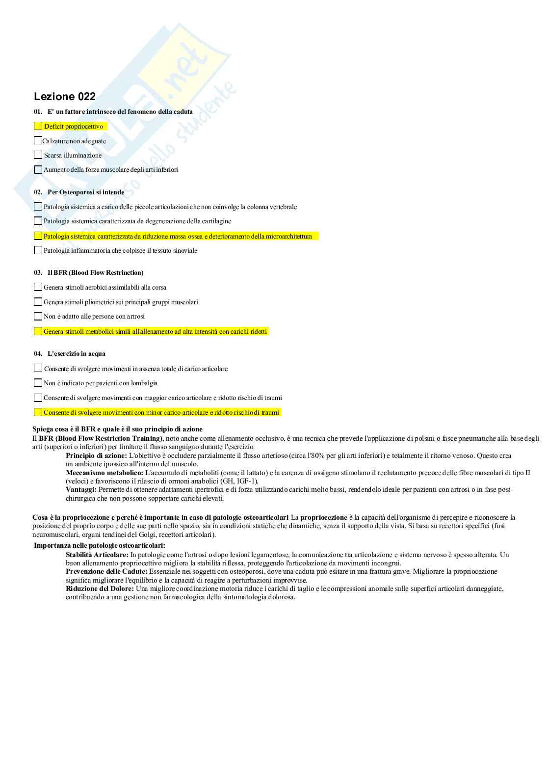 Paniere chiuse e aperte Medicina dello sport Pag. 21
