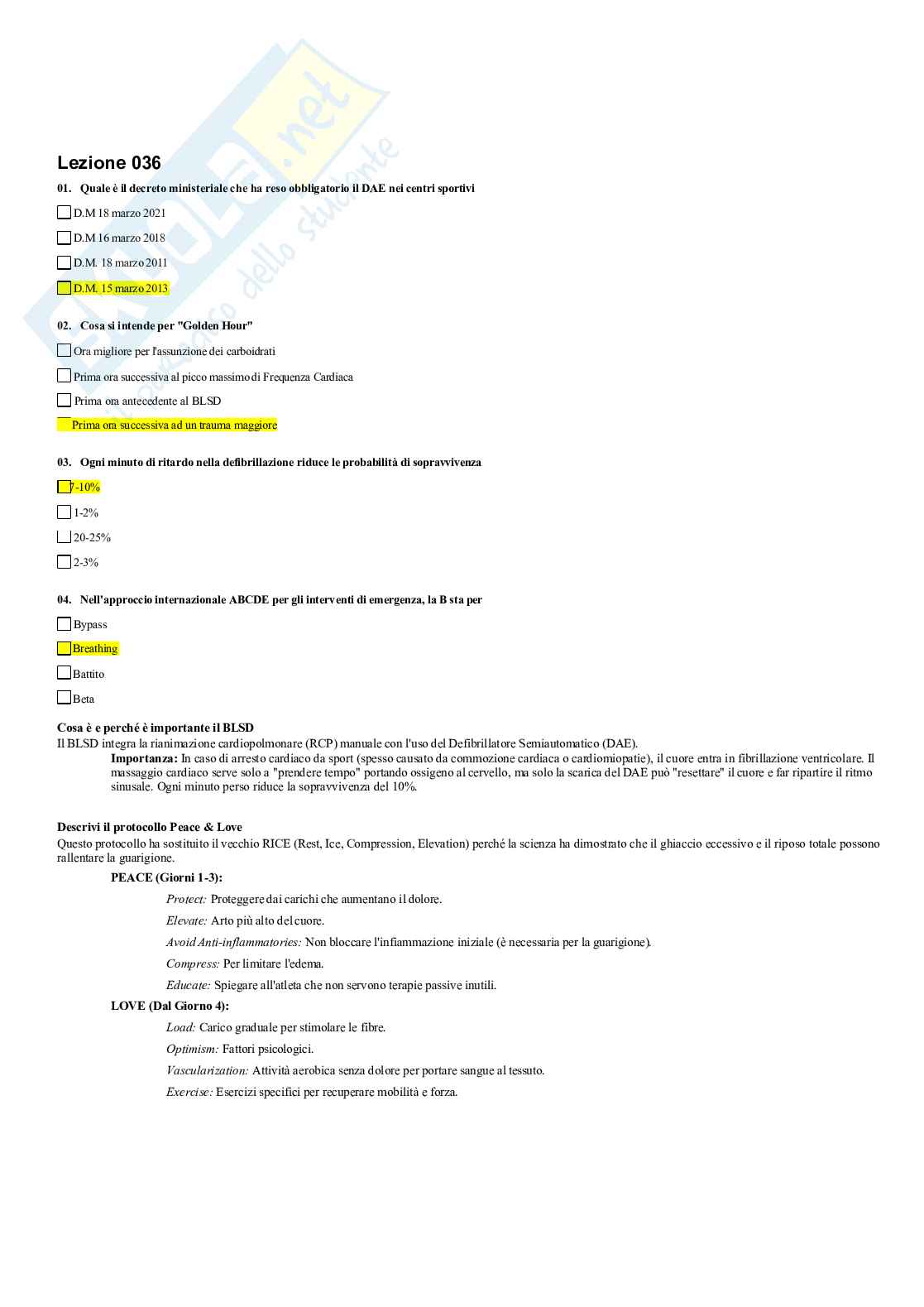 Paniere chiuse e aperte Medicina dello sport Pag. 36