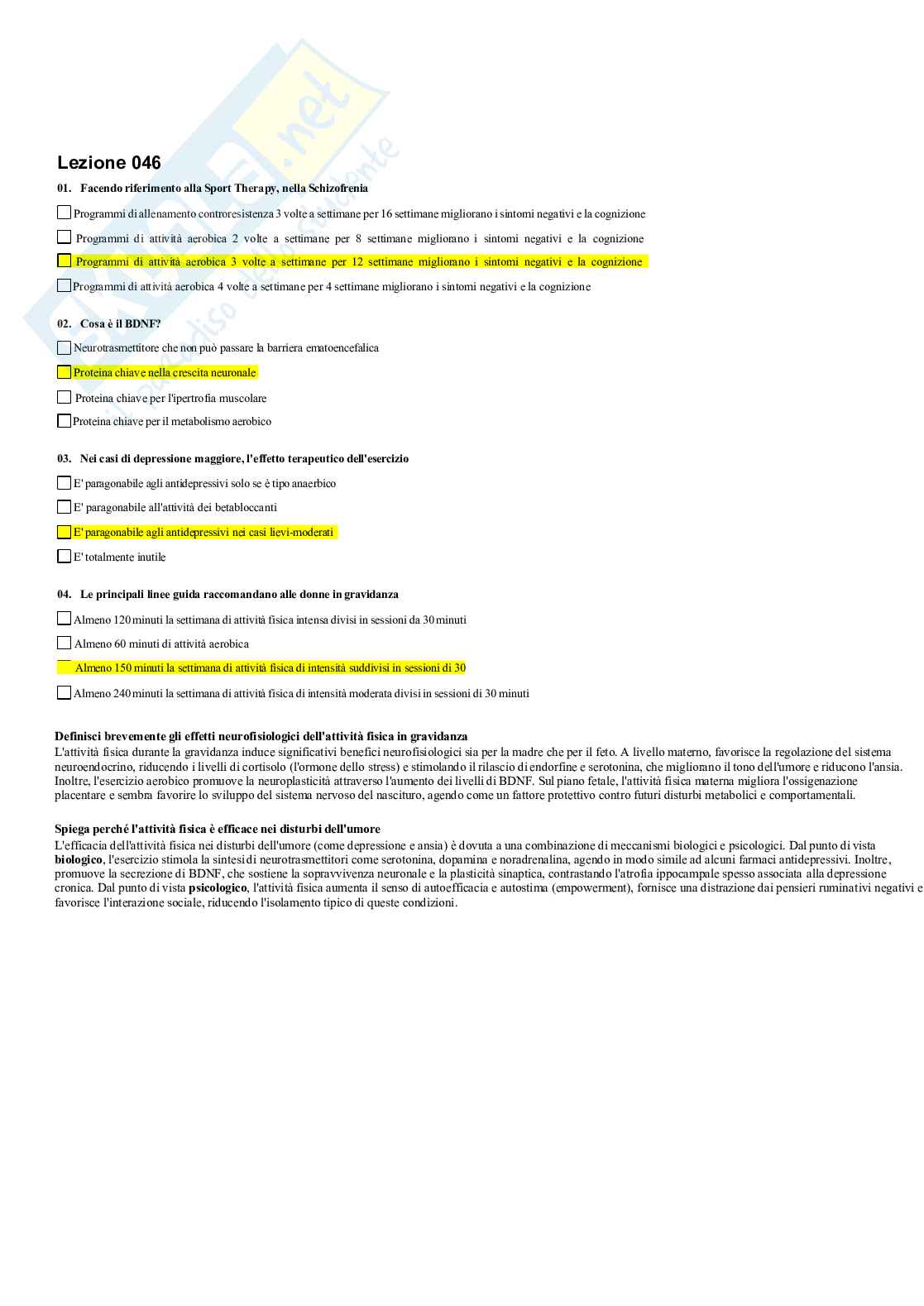 Paniere chiuse e aperte Medicina dello sport Pag. 46