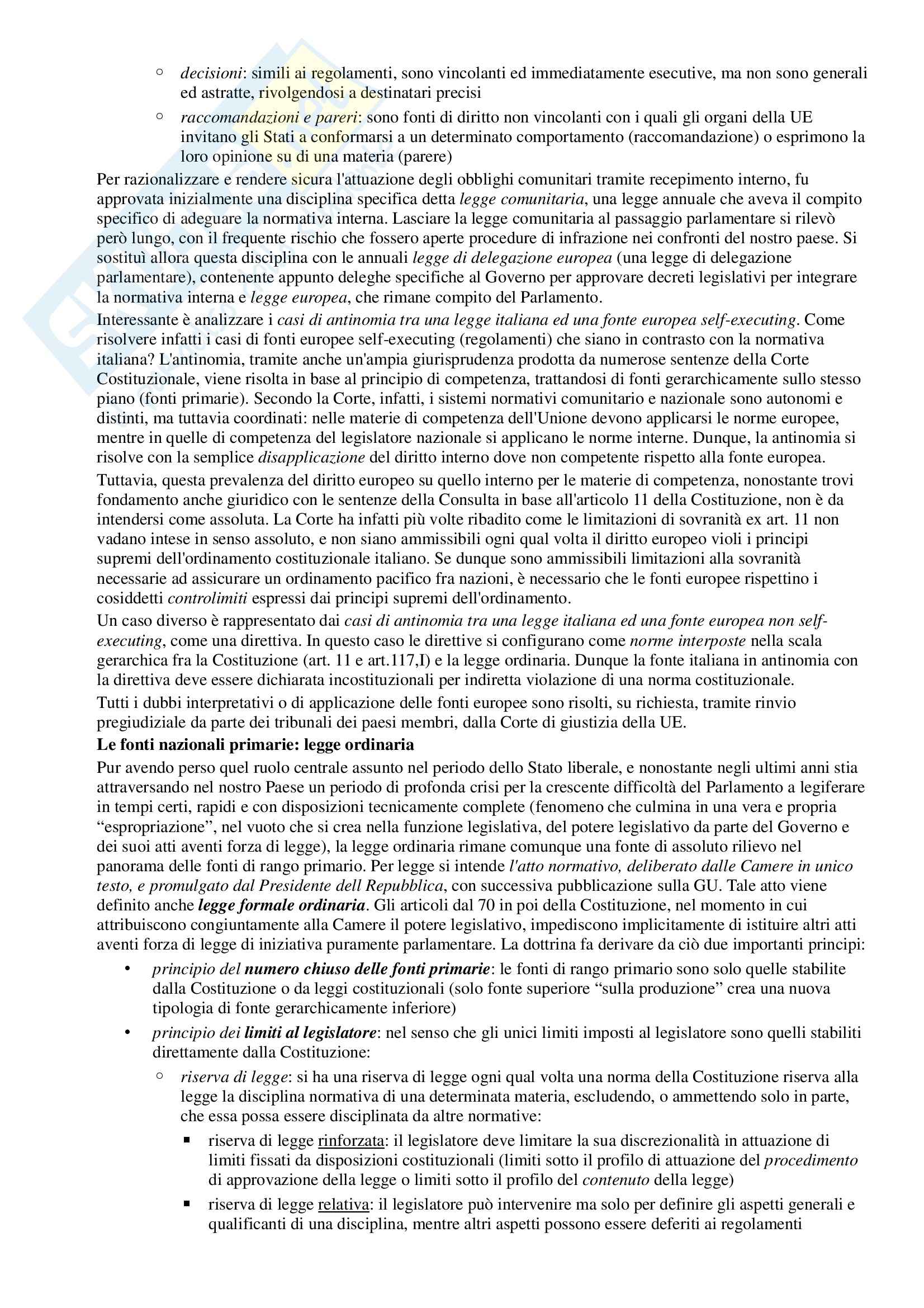 Riassunto esame Diritto Pubblico, prof. Simoncini, libro consigliato Introduzione allo studio del Diritto Pubblico e delle sue fonti, Simoncini, Groppi Pag. 11