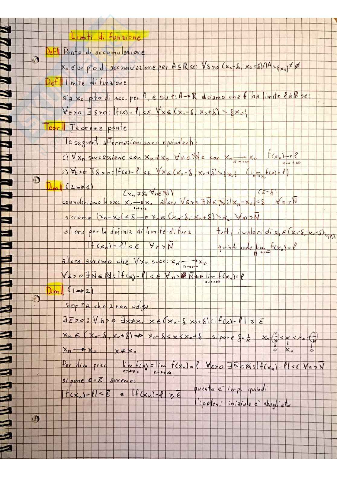 Teoria di Analisi matematica 1 Pag. 11