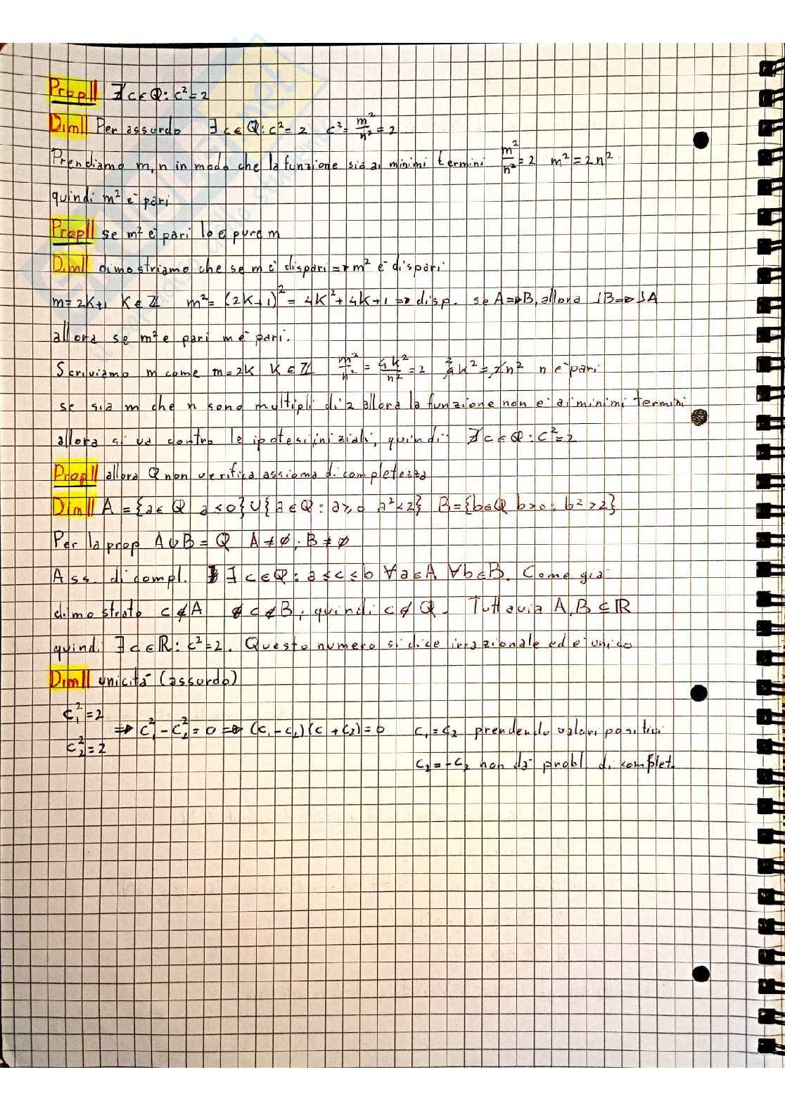 Teoria di Analisi matematica 1 Pag. 2