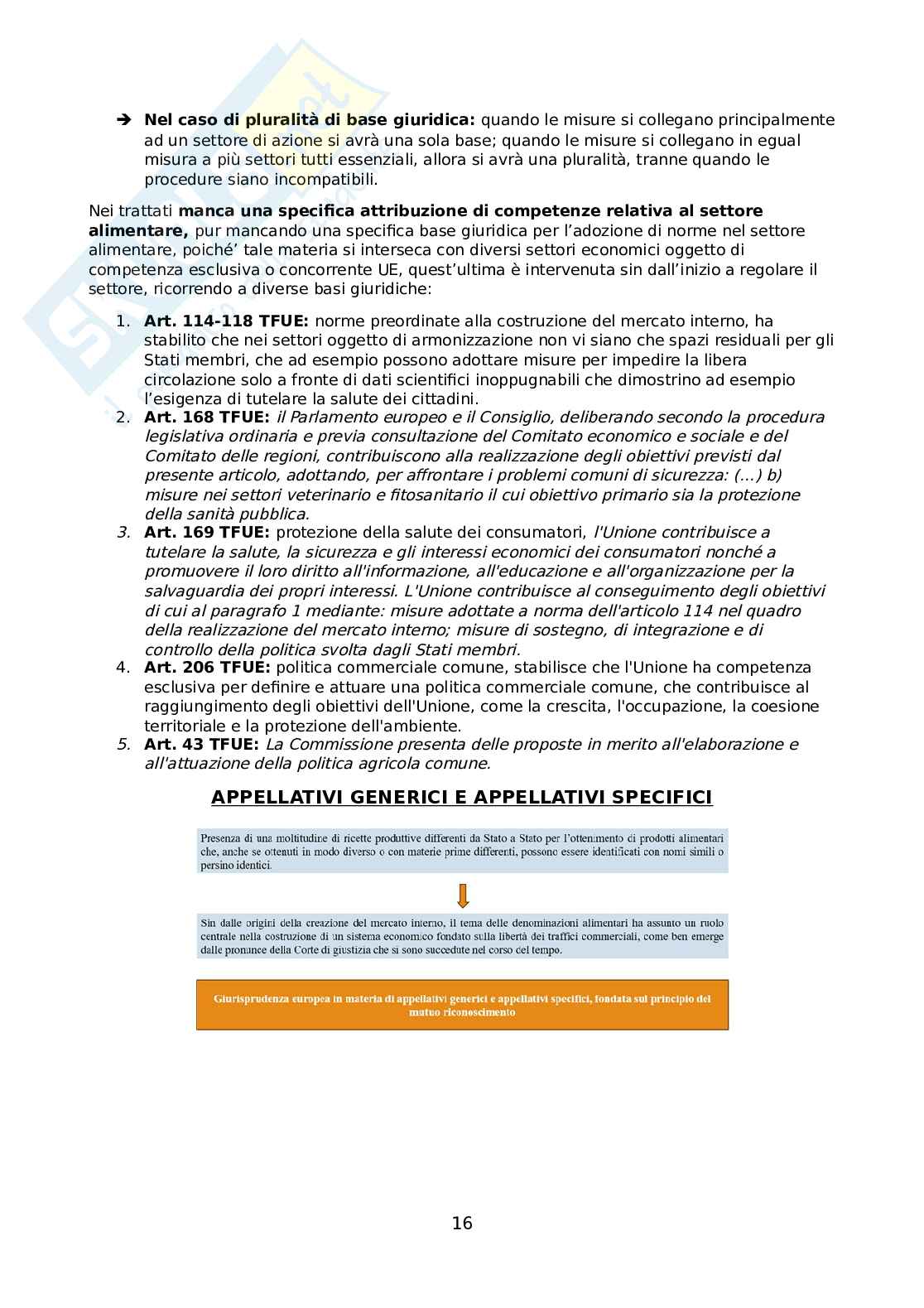 Appunti di Diritto agro-alimentare Pag. 16