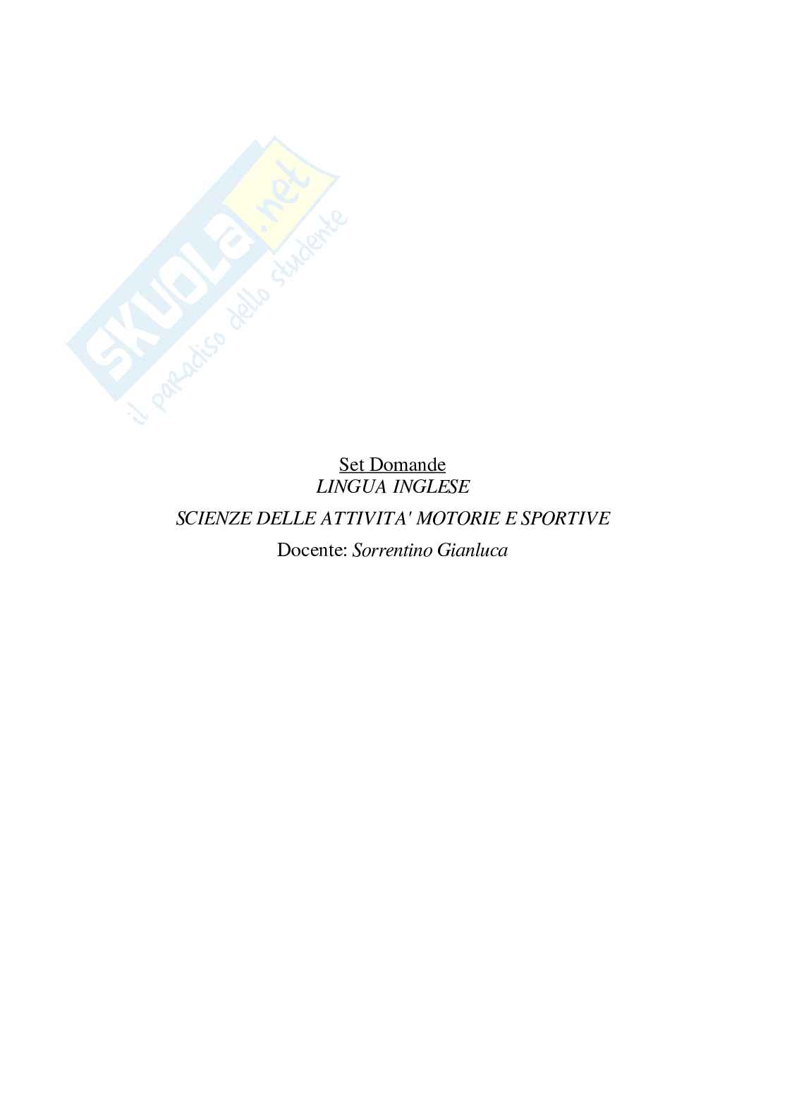 Paniere Lingua inglese (2026) - Risposte multiple corrette Pag. 2