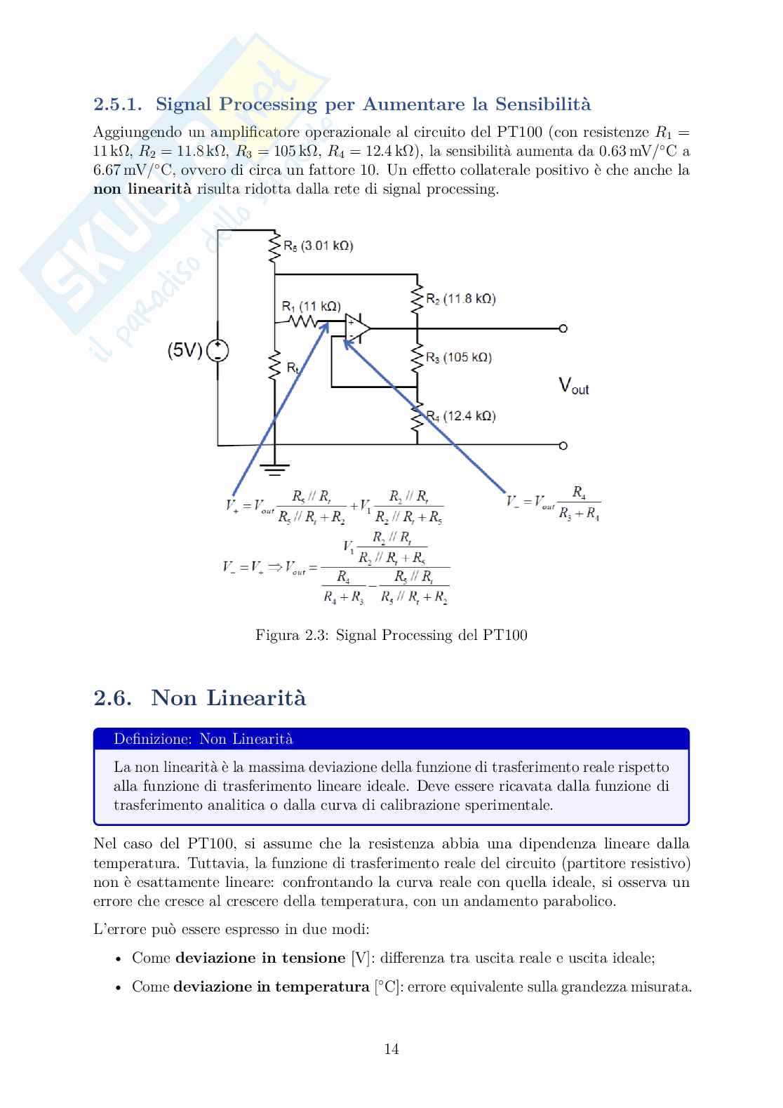 Appunti di Sensori: RTD, Ponte di Wheatstone, Strain Gauge, LVDT  Pag. 21