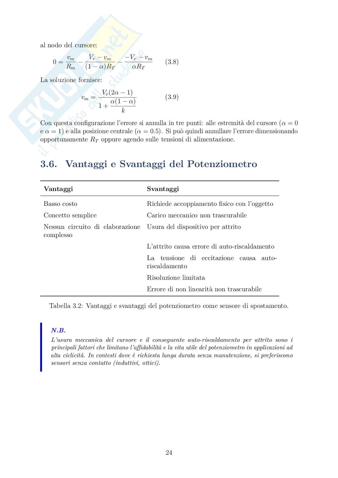 Appunti di Sensori: RTD, Ponte di Wheatstone, Strain Gauge, LVDT  Pag. 31