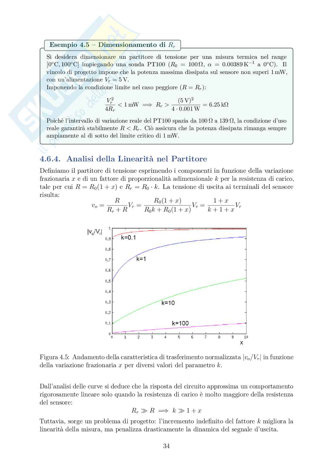 Appunti di Sensori: RTD, Ponte di Wheatstone, Strain Gauge, LVDT  Pag. 41