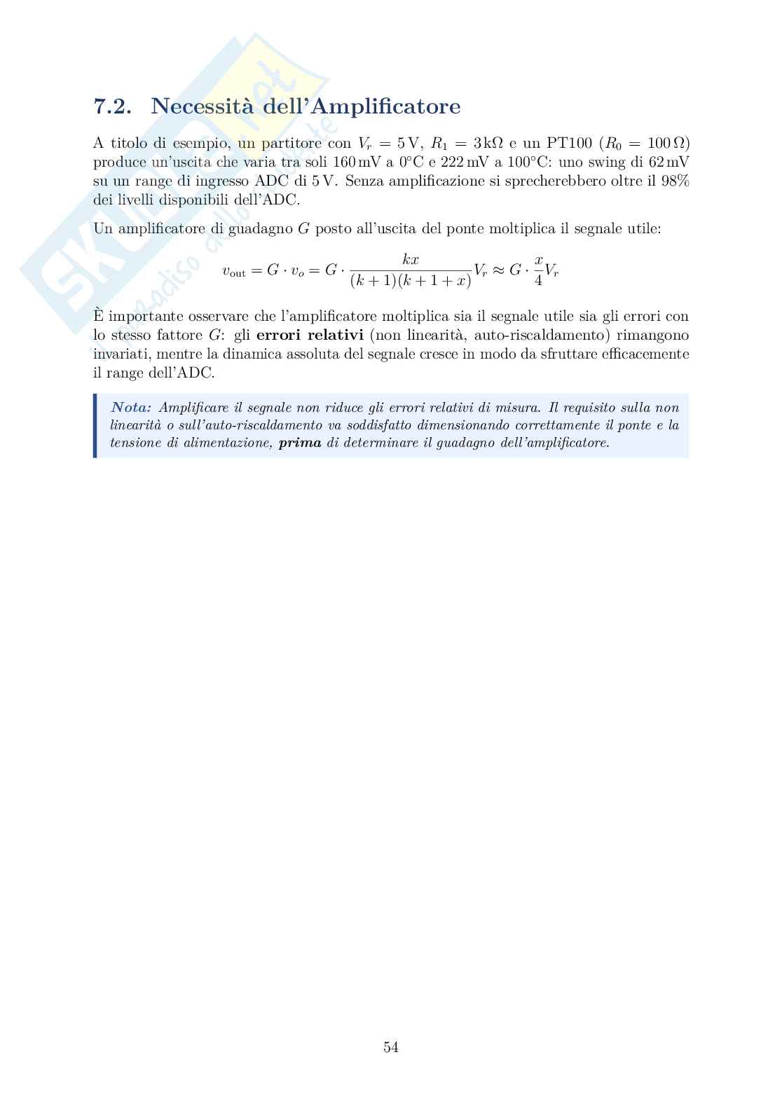 Appunti di Sensori: RTD, Ponte di Wheatstone, Strain Gauge, LVDT  Pag. 61