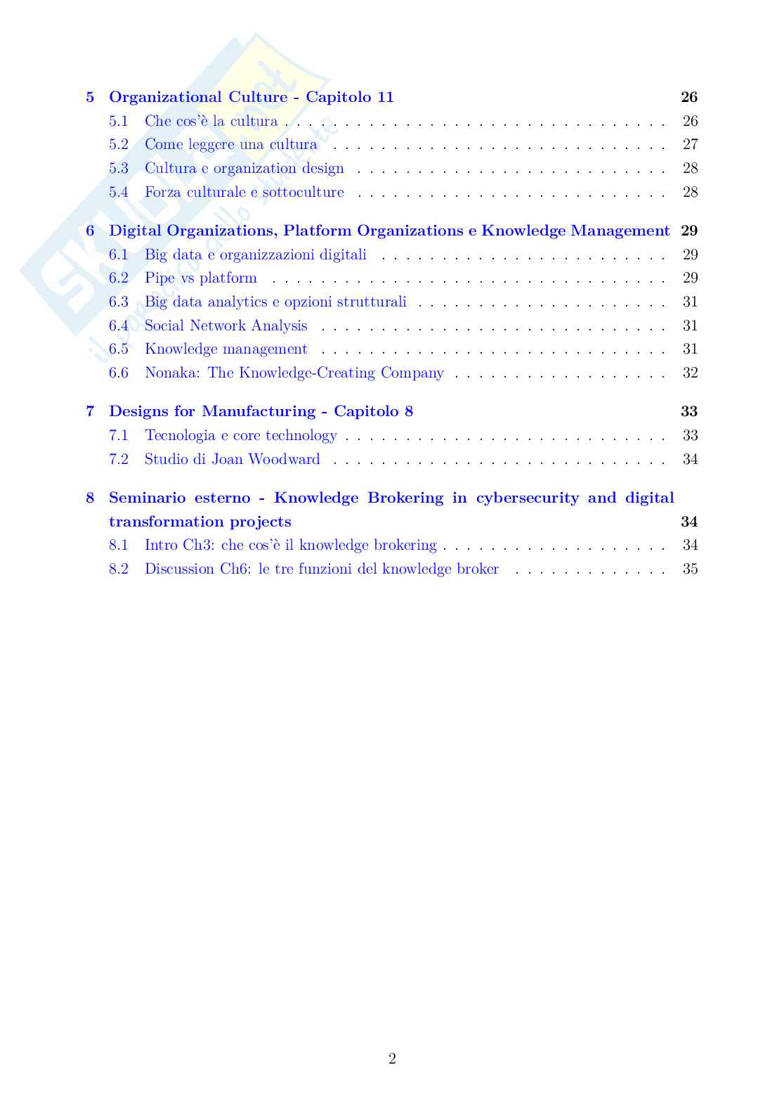 Appunti di Organizational science Pag. 2