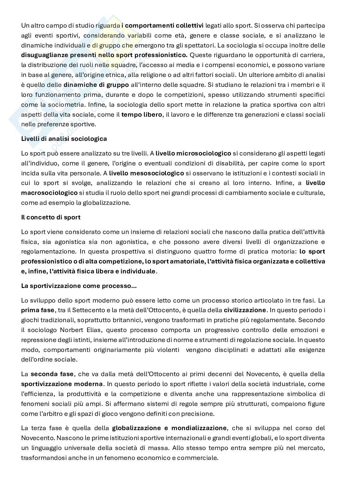 Sociologia dello sport Pag. 2