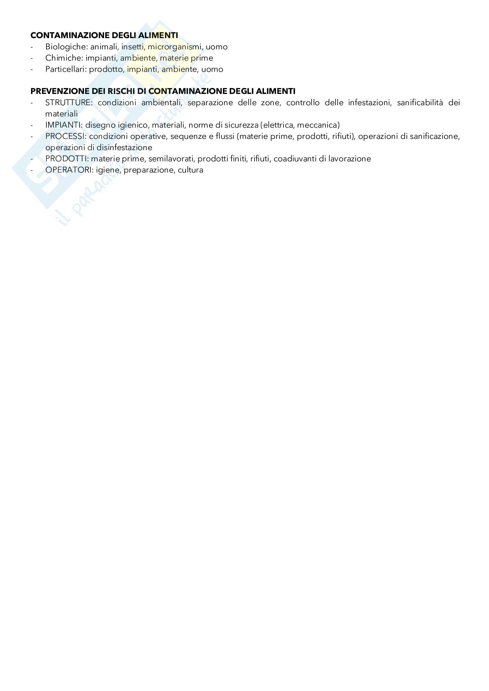 Sanificazione nell'industria alimentare Pag. 2