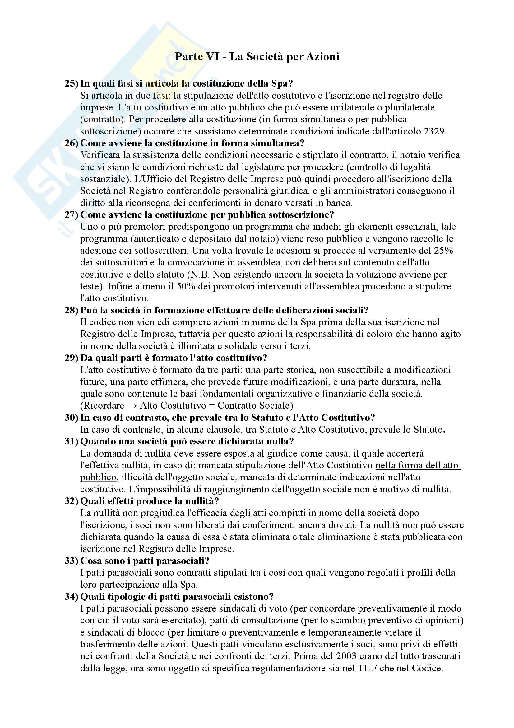 Diritto Commerciale - Domande Pag. 16