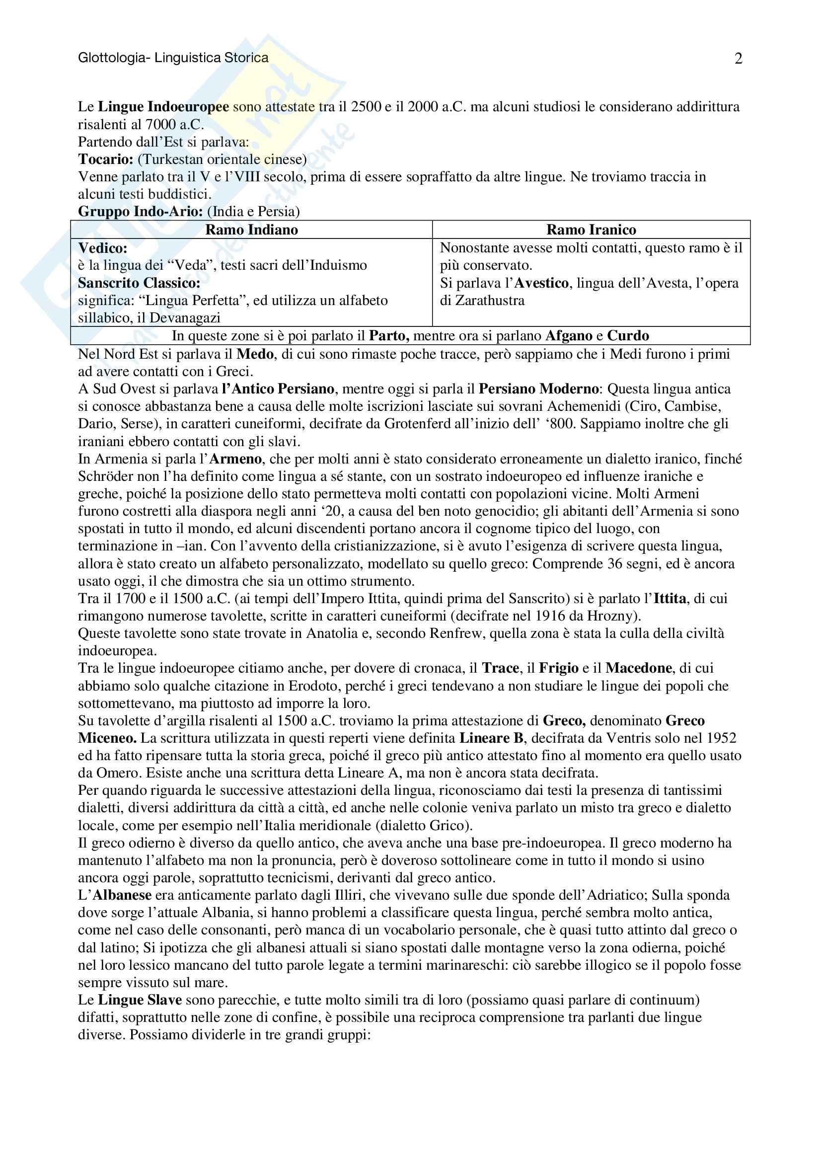 Linguistica Storica - Appunti Pag. 2