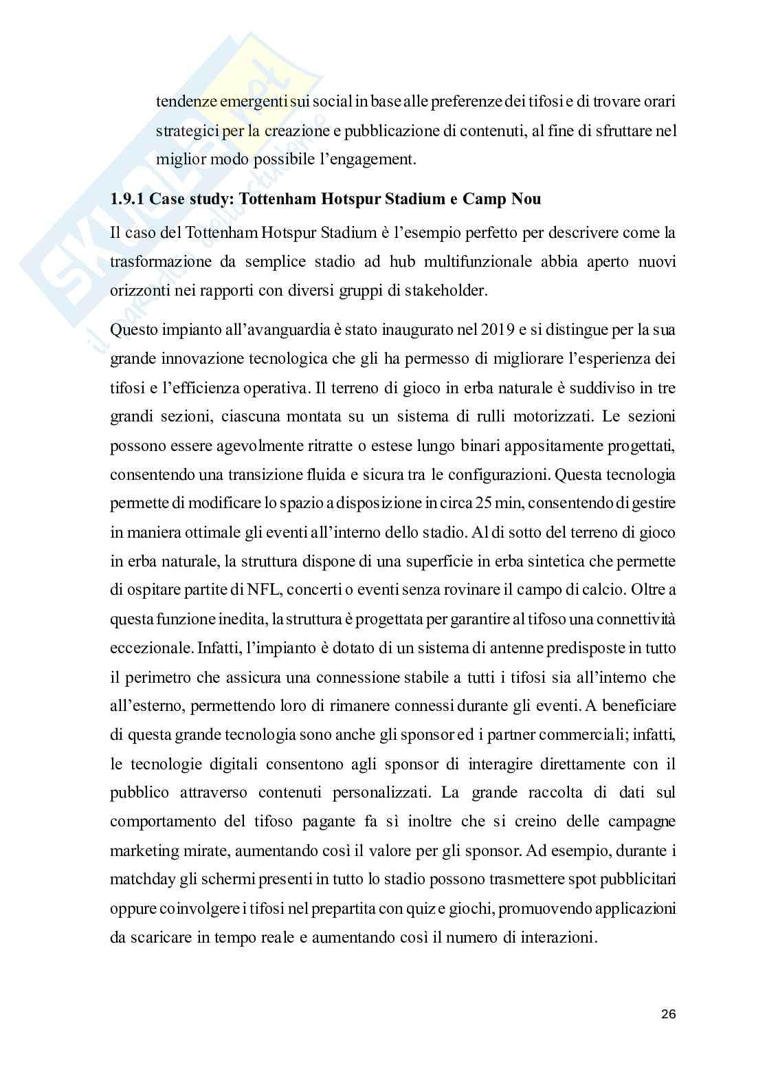 Stakeholder management nel calcio: strategie per il successo economico e sociale delle società sportive Pag. 26