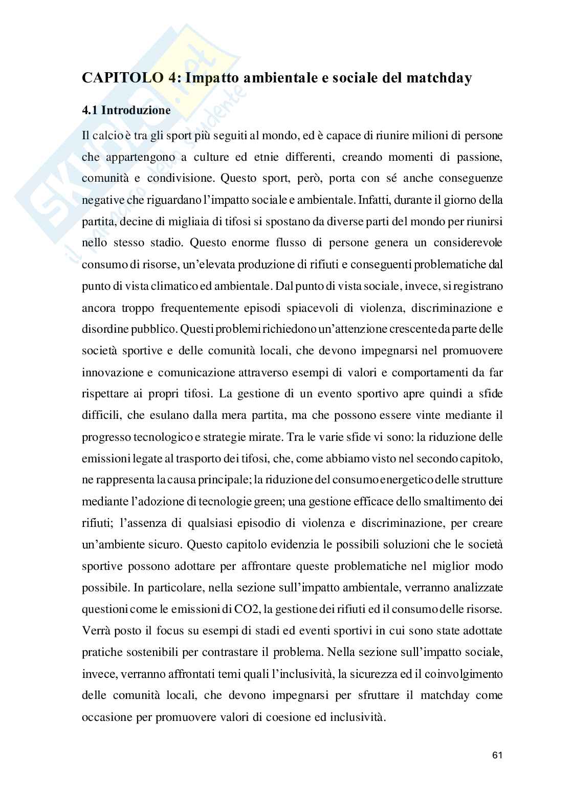 Stakeholder management nel calcio: strategie per il successo economico e sociale delle società sportive Pag. 61
