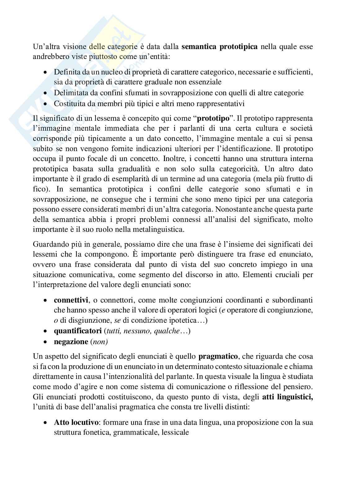 Riassunto esame Semantica, prof Pozza, libro consigliato La linguistica, Berruto, Cerruti Pag. 6