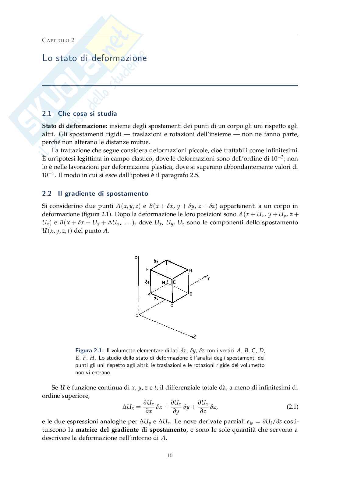 Appunti tecnologie di formatura, modulo plasticità - primo parziale Pag. 16