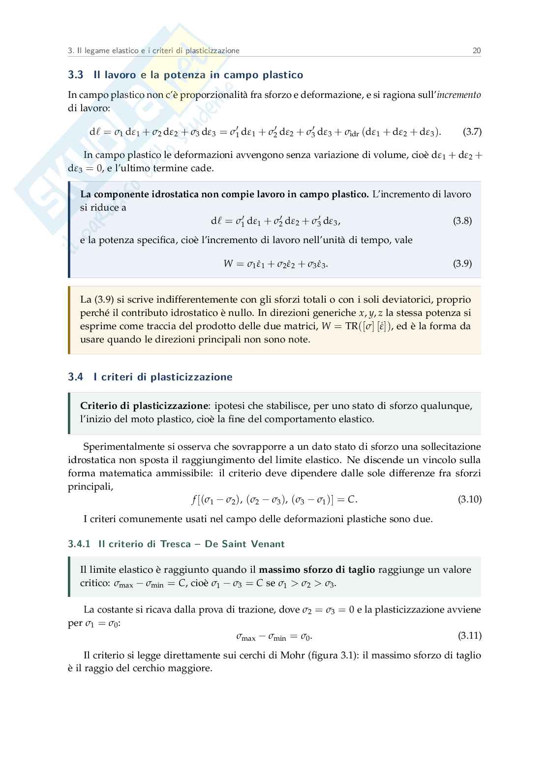 Appunti tecnologie di formatura, modulo plasticità - primo parziale Pag. 21