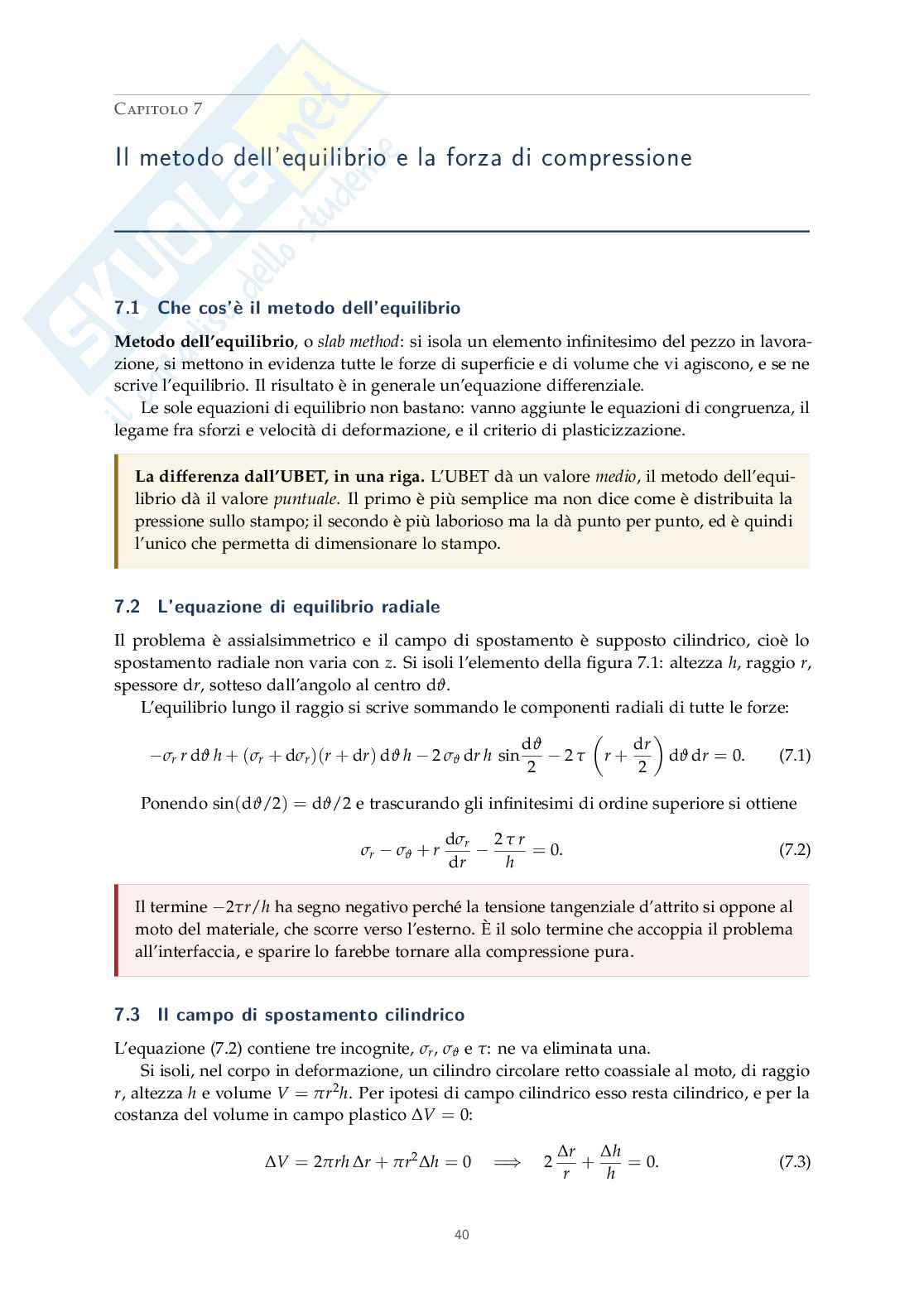 Appunti tecnologie di formatura, modulo plasticità - primo parziale Pag. 41