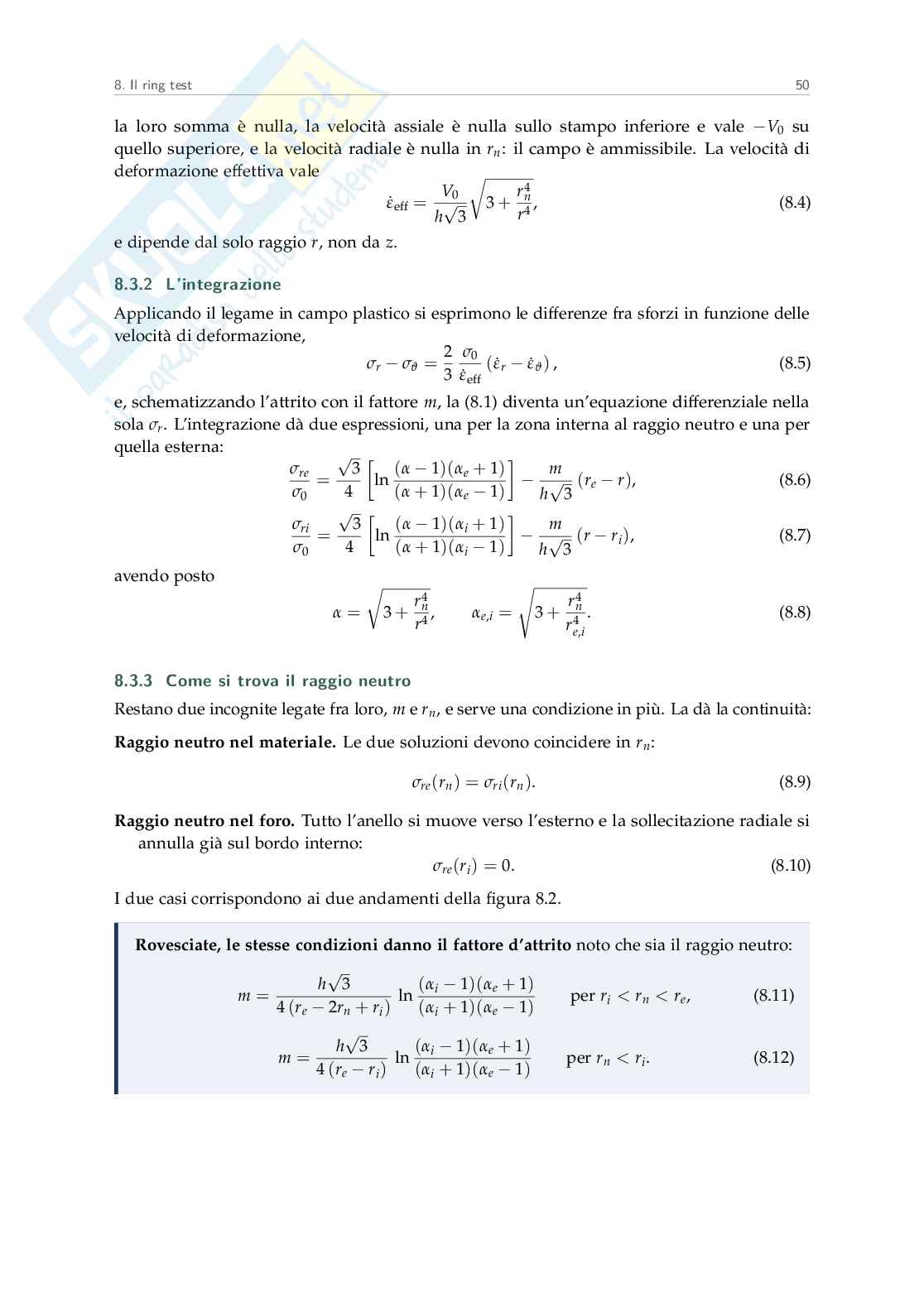 Appunti tecnologie di formatura, modulo plasticità - primo parziale Pag. 51