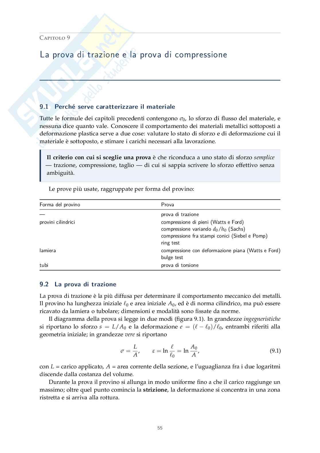 Appunti tecnologie di formatura, modulo plasticità - primo parziale Pag. 56