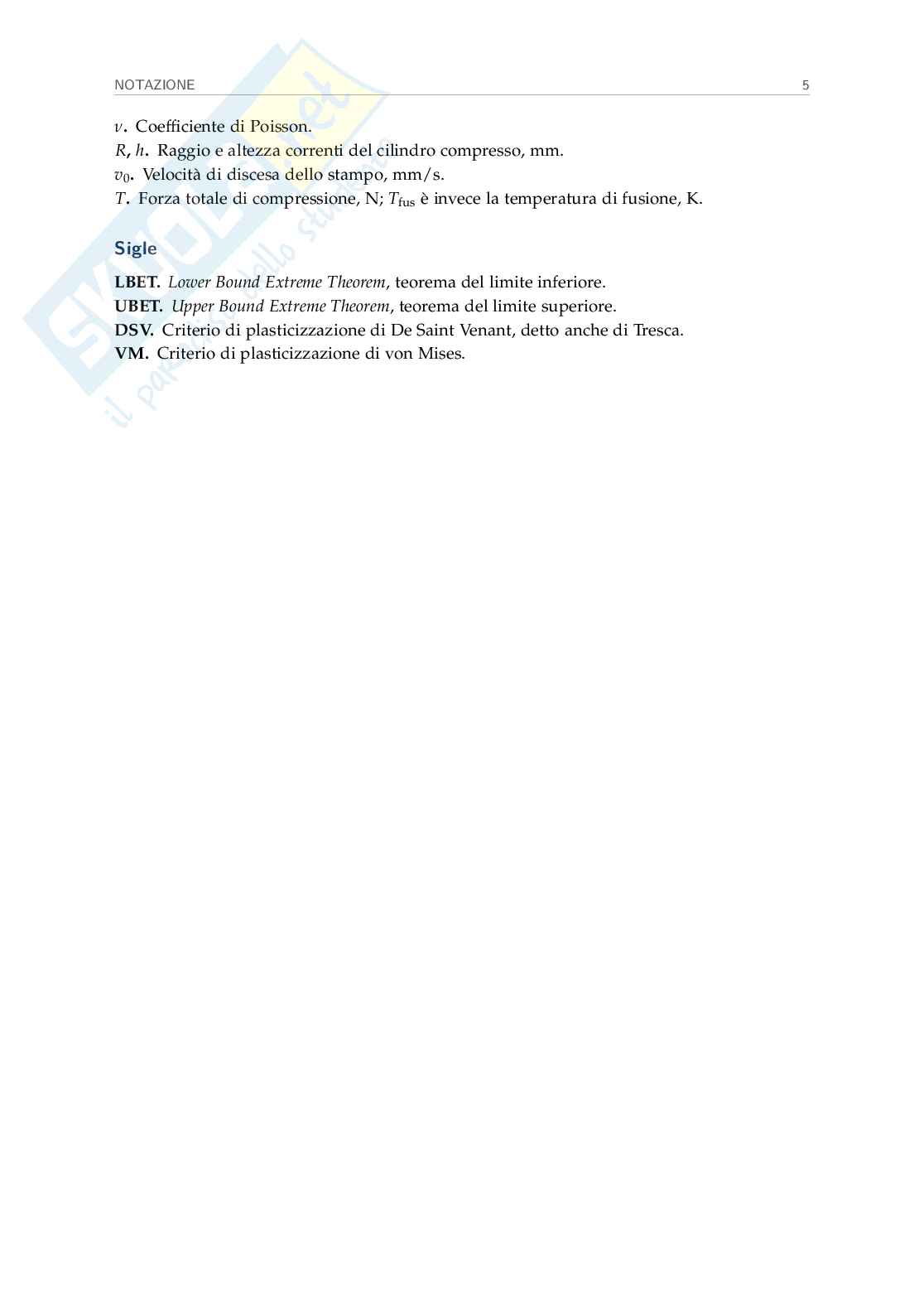 Appunti tecnologie di formatura, modulo plasticità - primo parziale Pag. 6
