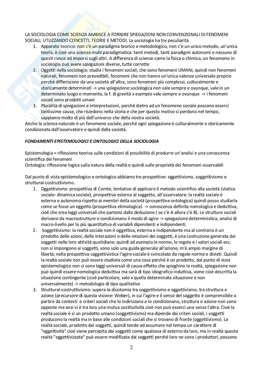 Riassunto esame Sociologia e ricerca sociale , Prof. Vaira Massimiliano, libro consigliato Osservare il mondo sociale, Vaira Massimiliano  Pag. 2