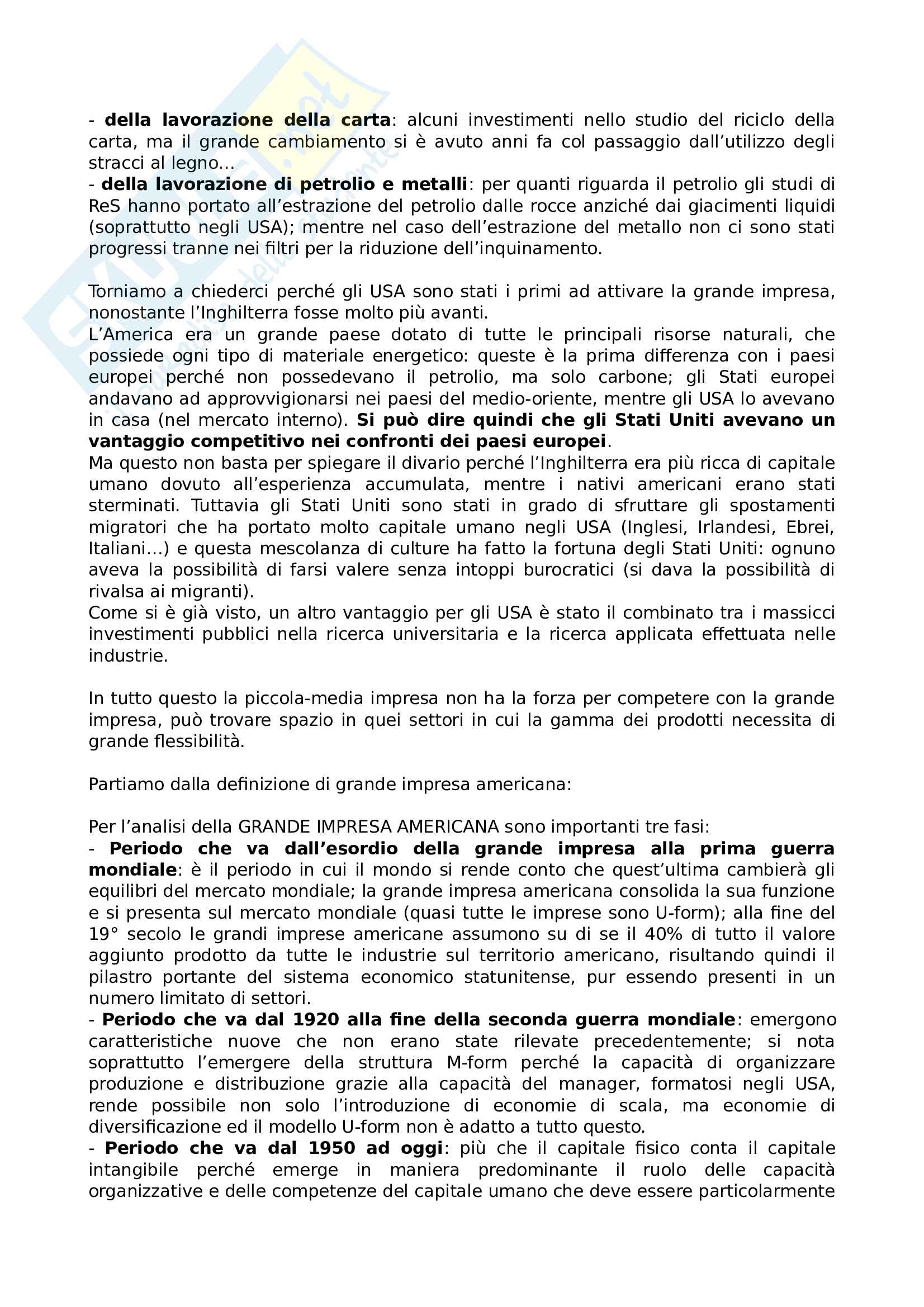Riassunto lezioni Storia dell'impresa e del management Pag. 2