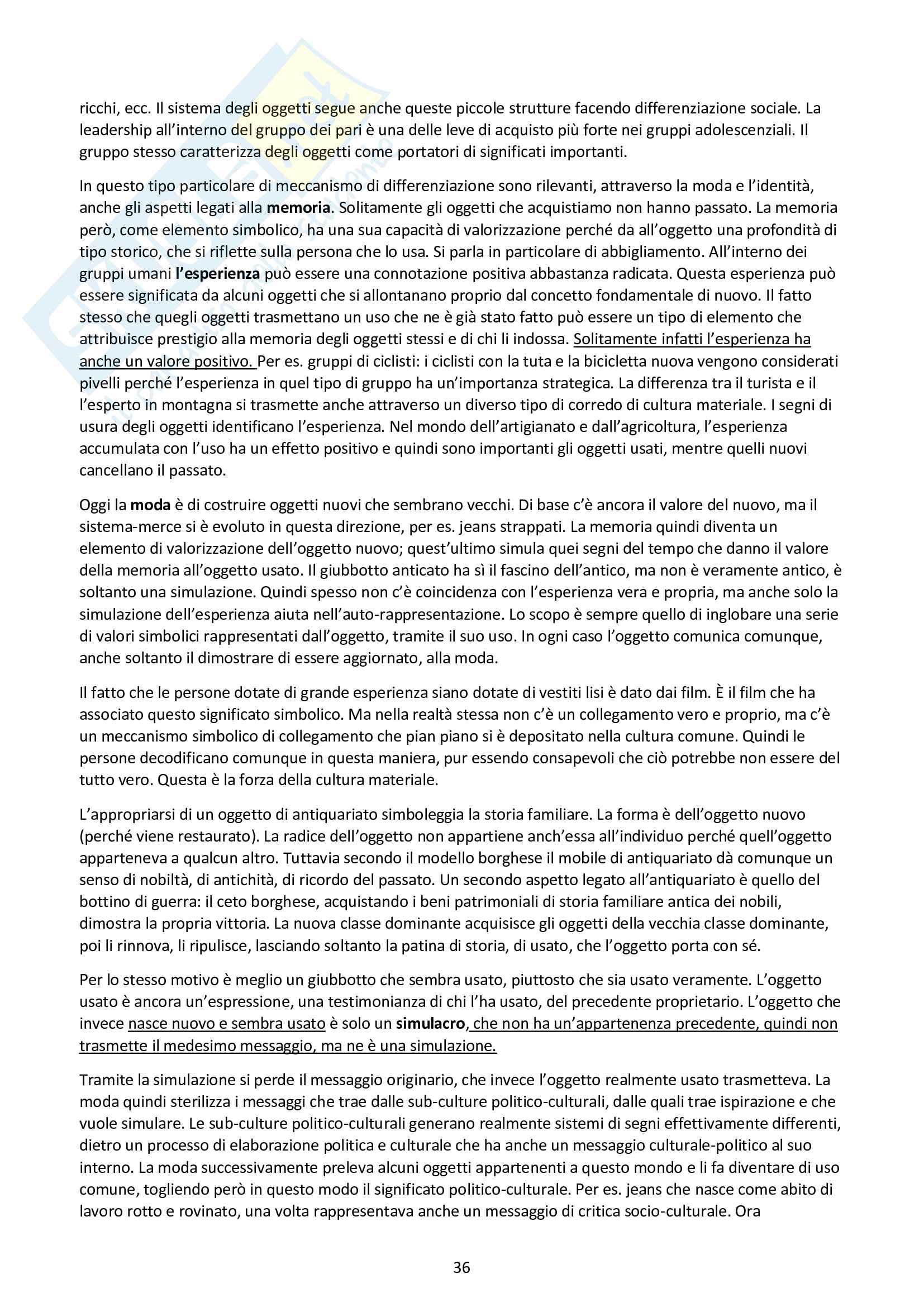 Sociologia e psicologia dei consumi appunti Pag. 36