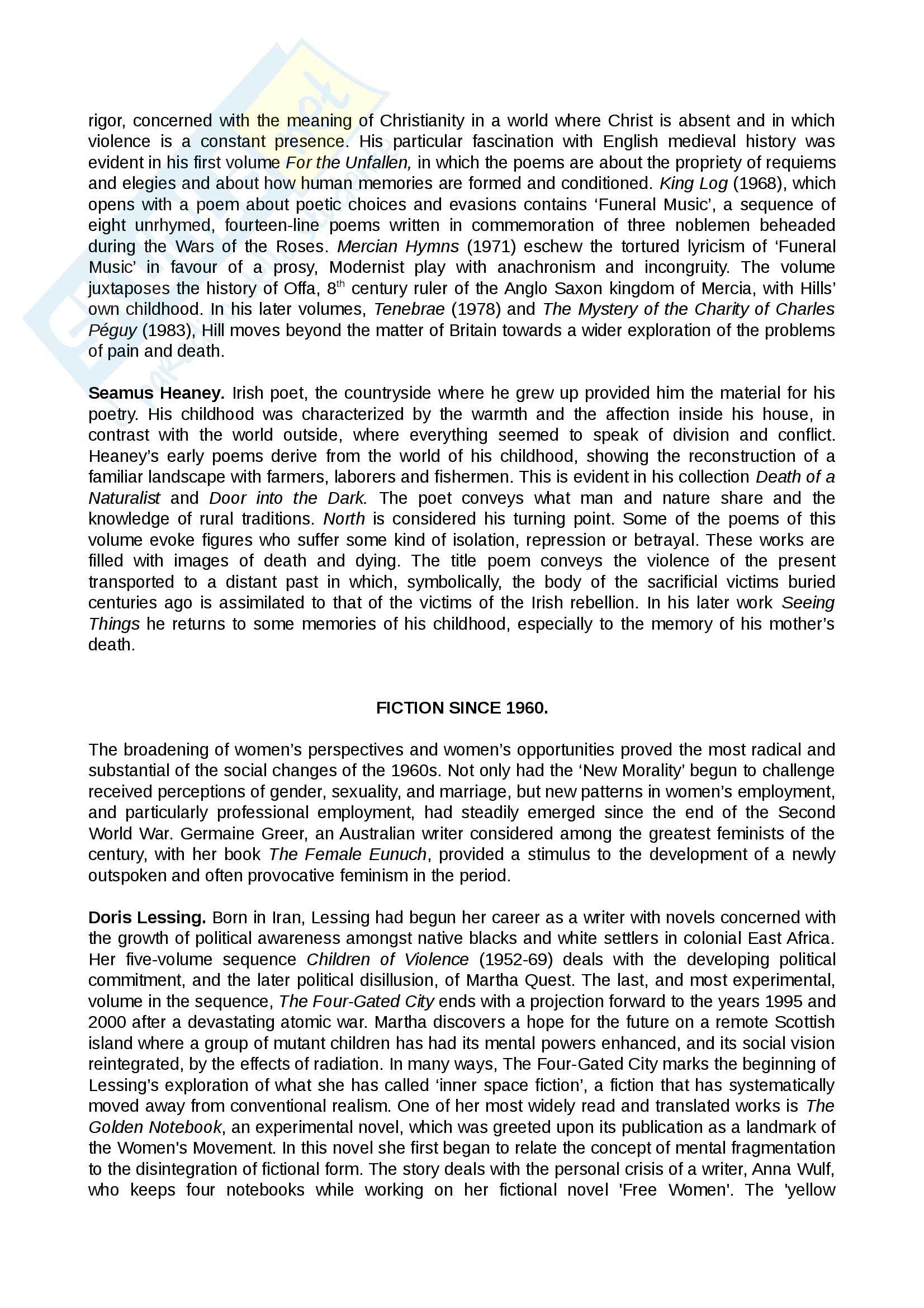 Riassunto esame Letteratura inglese, prof. Cavone, libro consigliato The Short Oxford English Literature, Sanders Pag. 6