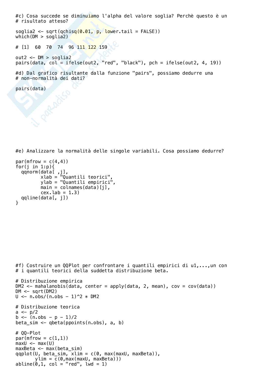 Laboratorio 1 Statistica multivariata m Pag. 2
