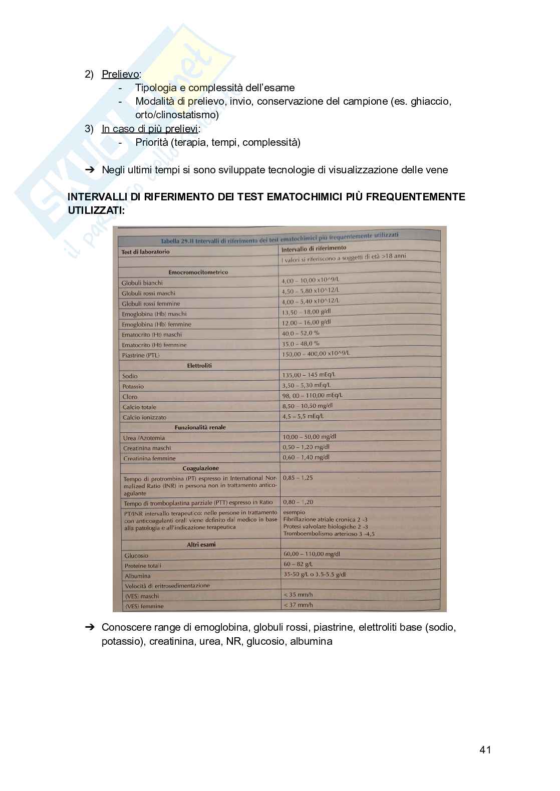 Appunti completi Infermieristica applicata a percorsi diagnostici e terapeutici  Pag. 41