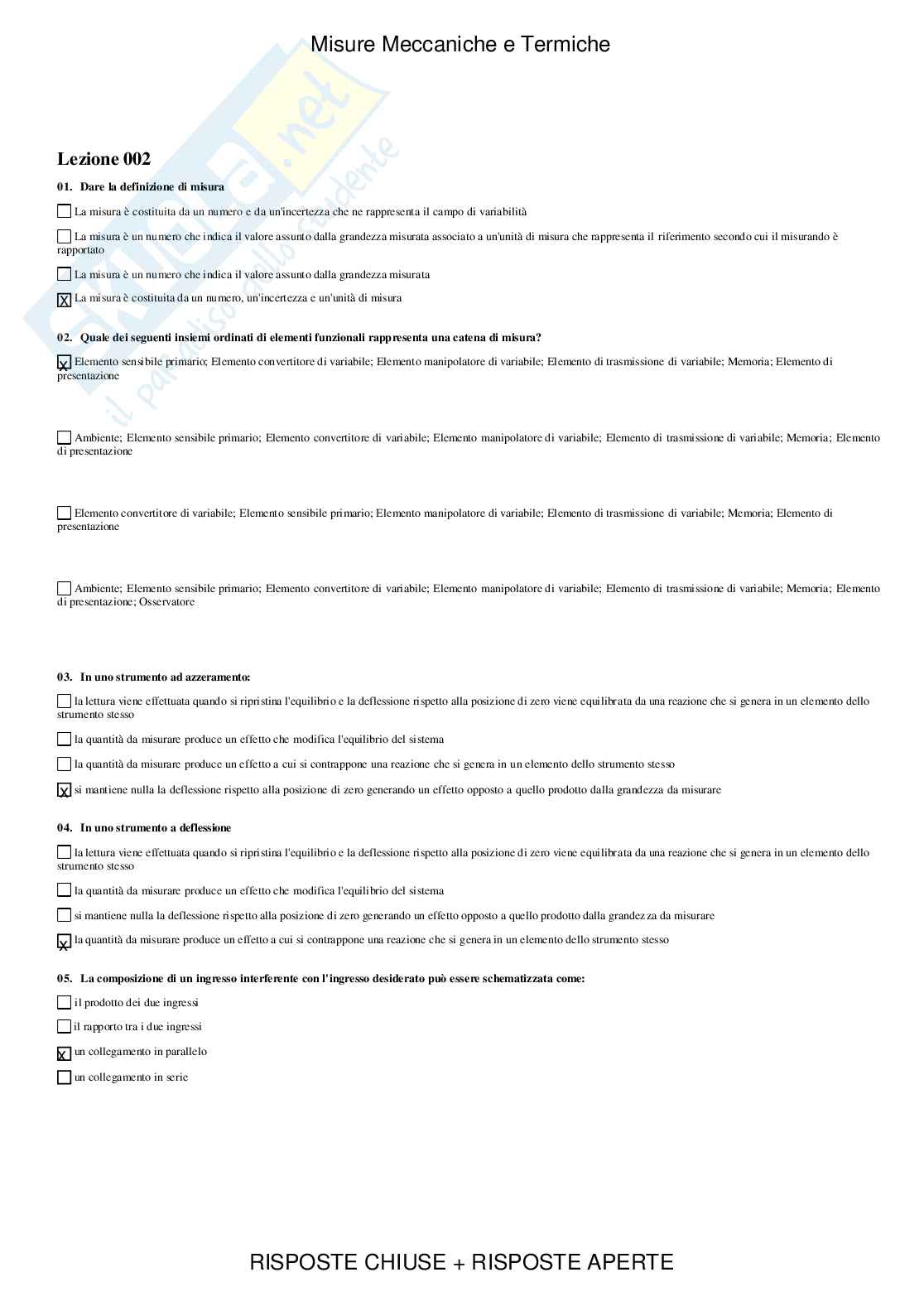 Misure meccaniche e termiche - Paniere compilato Pag. 2