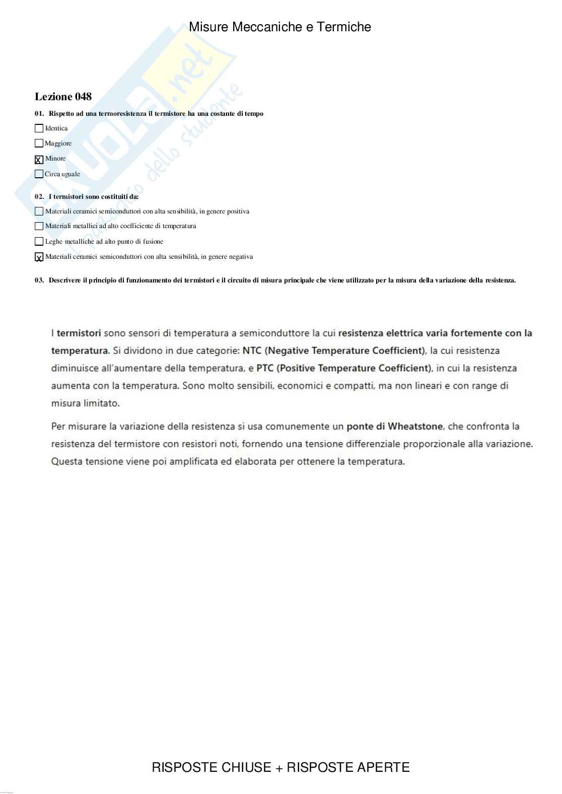 Misure meccaniche e termiche - Paniere compilato Pag. 56