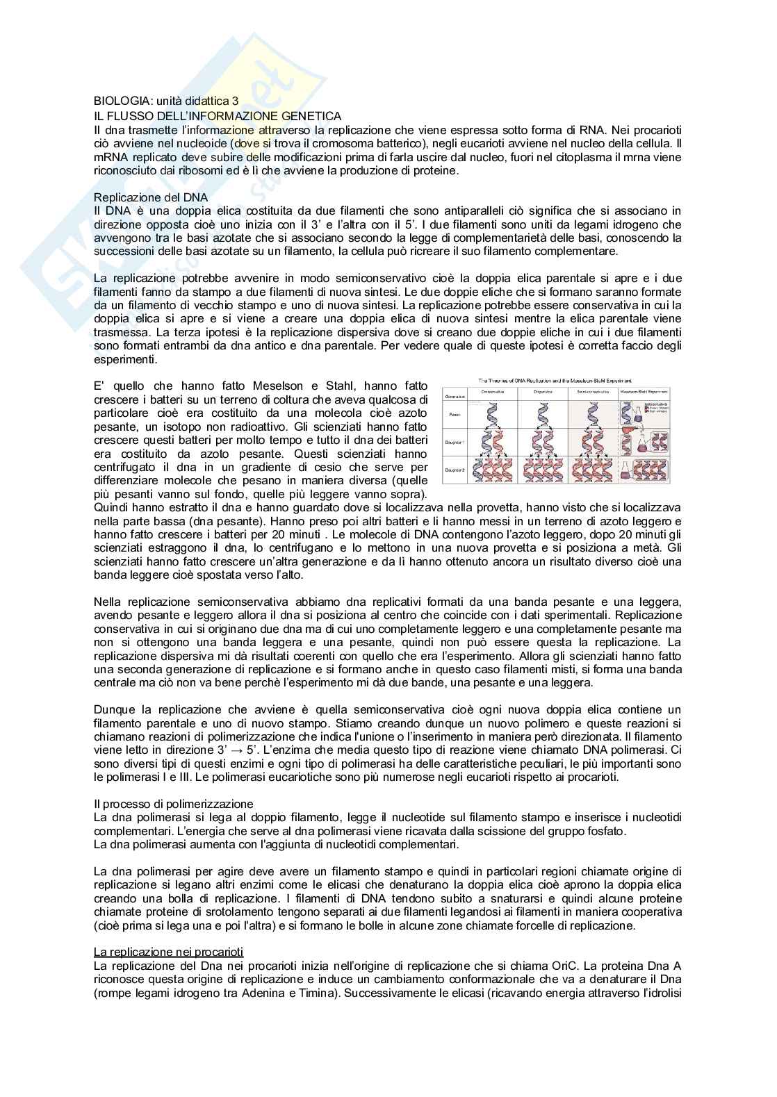 Unità 3 semestre filtro medicina Pag. 1