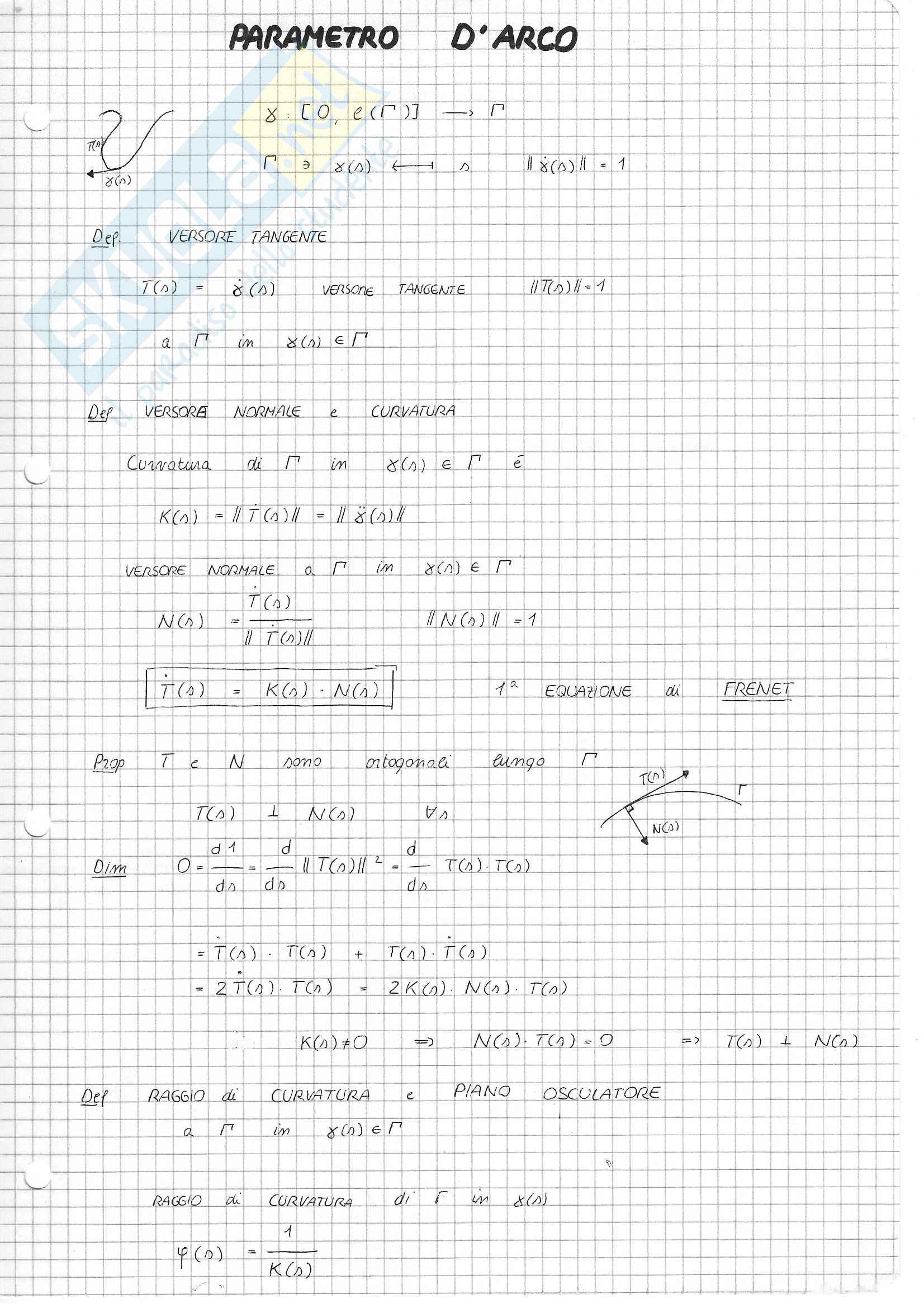 Analisi e Geometria 1 - Spazi euclidei, vettori e proprietà, rette, piani, curve nello spazio Pag. 31