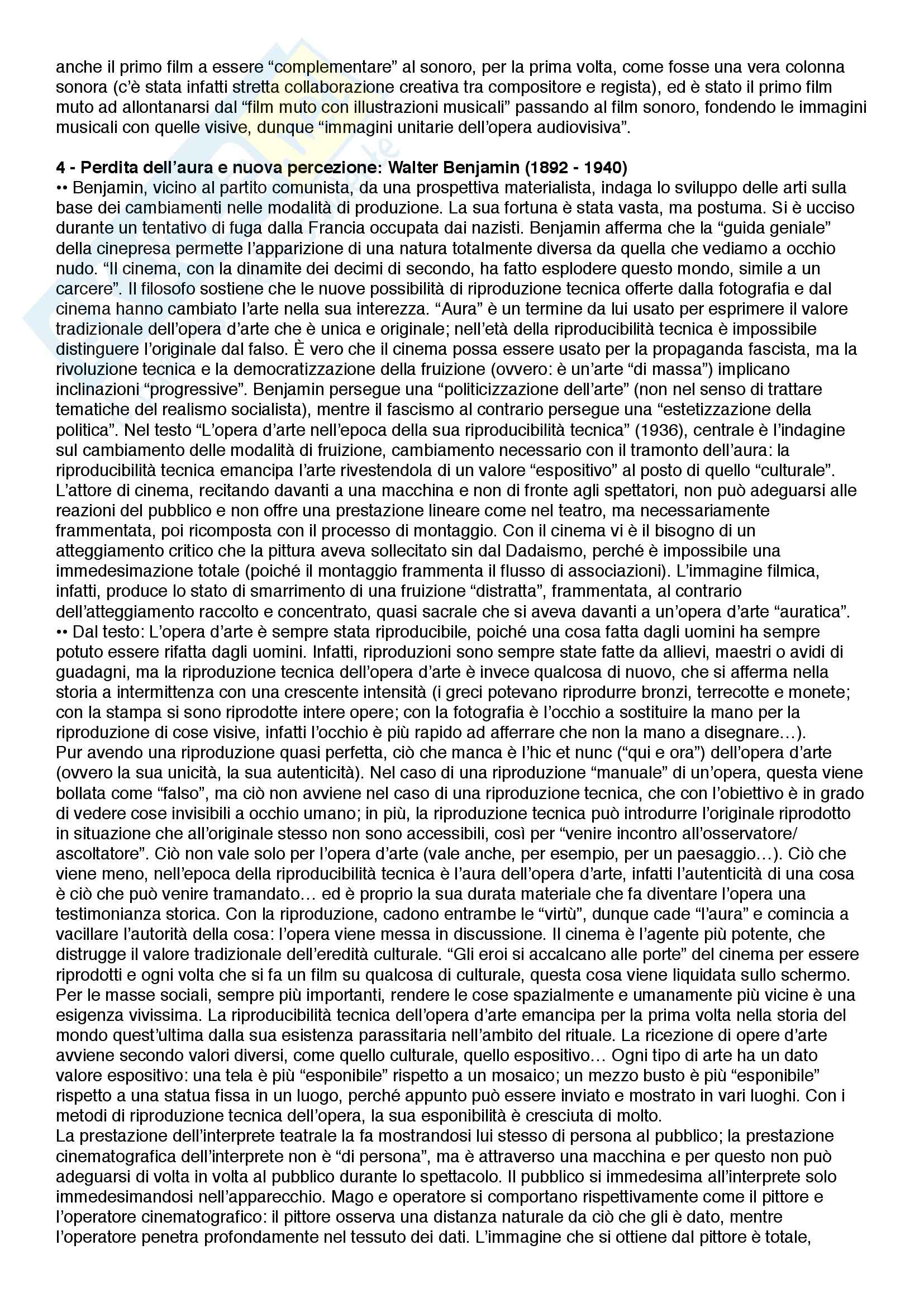 Riassunto esame Estetica, prof. Angelucci, libro consigliato Estetica e cinema, Angelucci Pag. 6