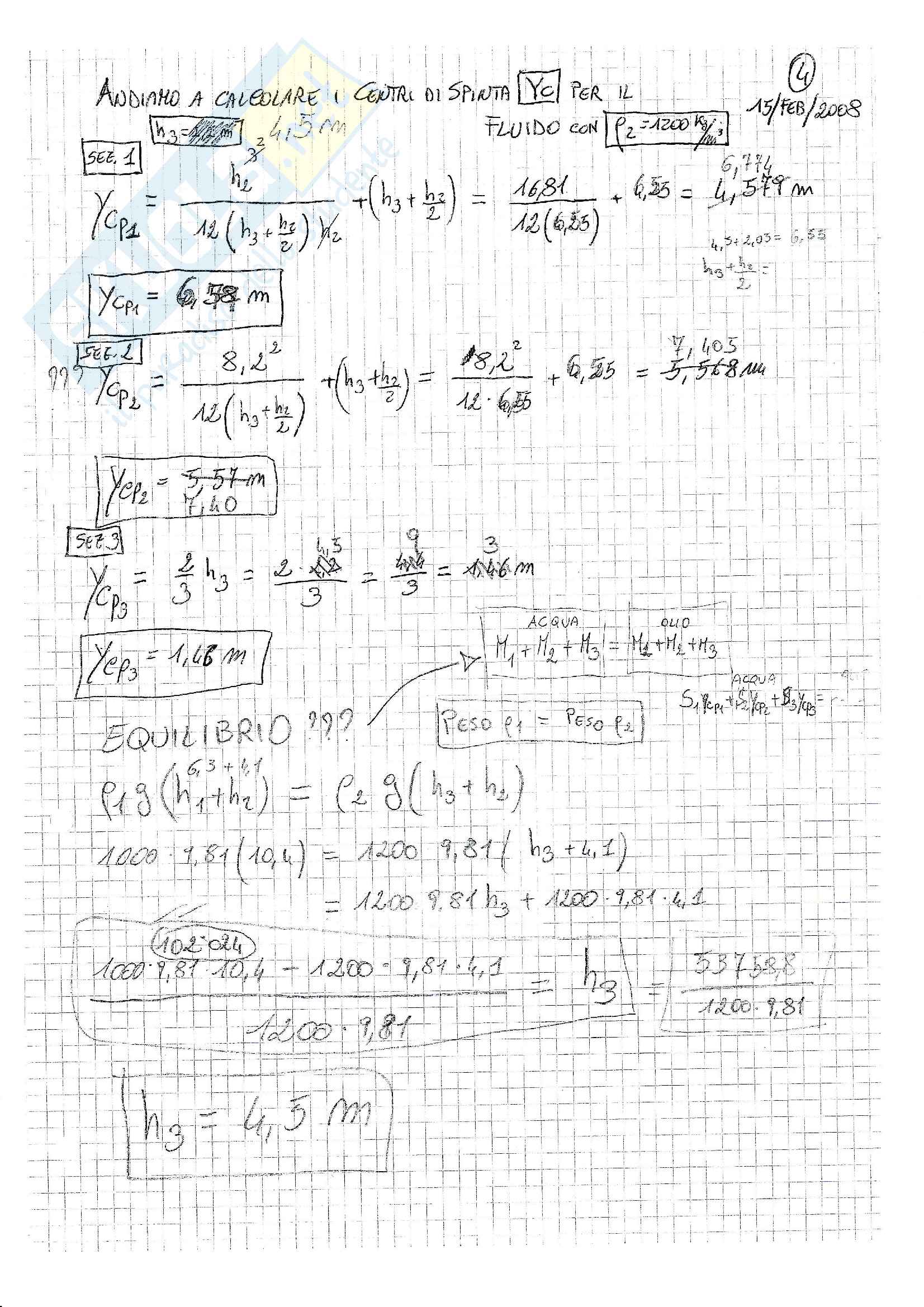 Esercizi svolti esame Fluidodinamica, prof. Crivellini, libri consigliati: Meccanica dei fluidi, Cengel - Cimbala; Meccanica dei Fluidi, Pnueli, Gutfinger Pag. 26
