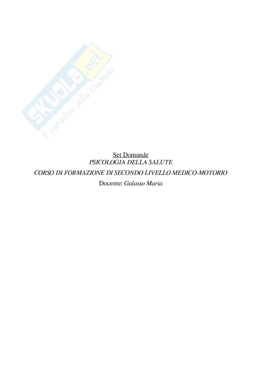 Paniere Psicologia della salute (2026) - Risposte multiple corrette Pag. 2