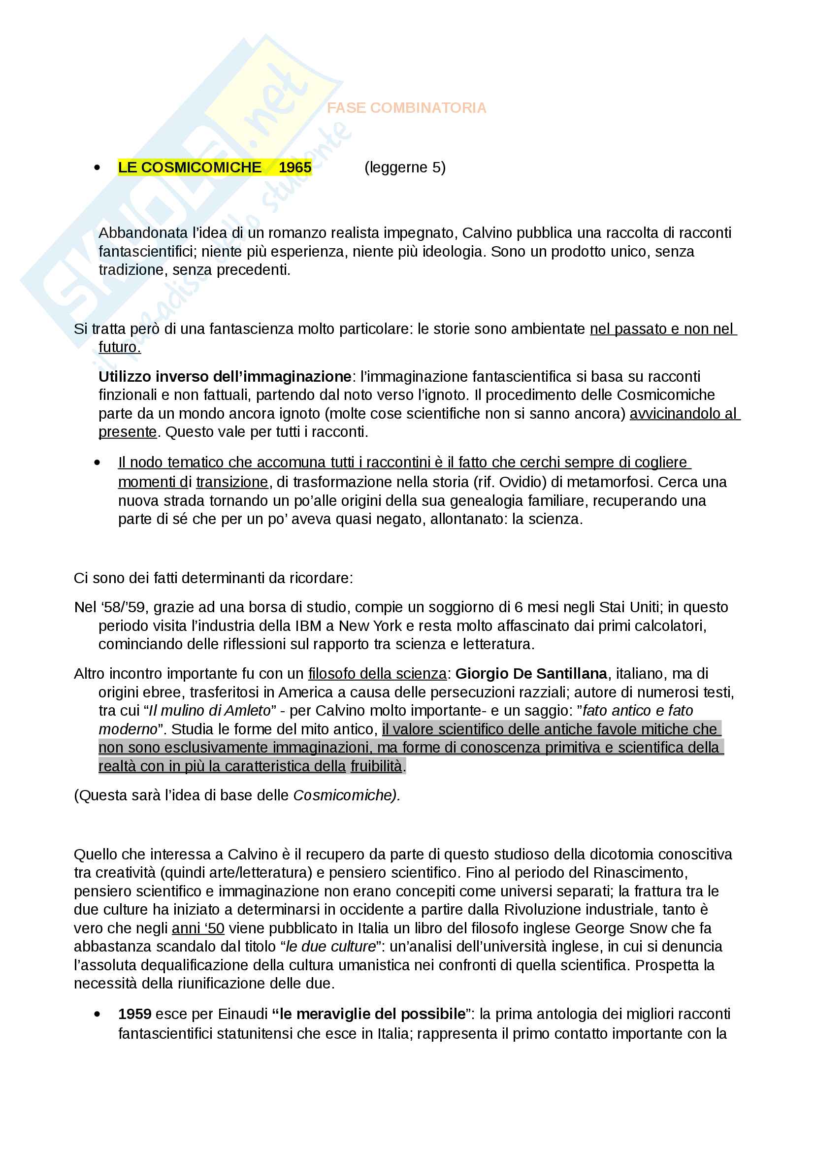 Riassunto orale letteratura su Calvino Pag. 16